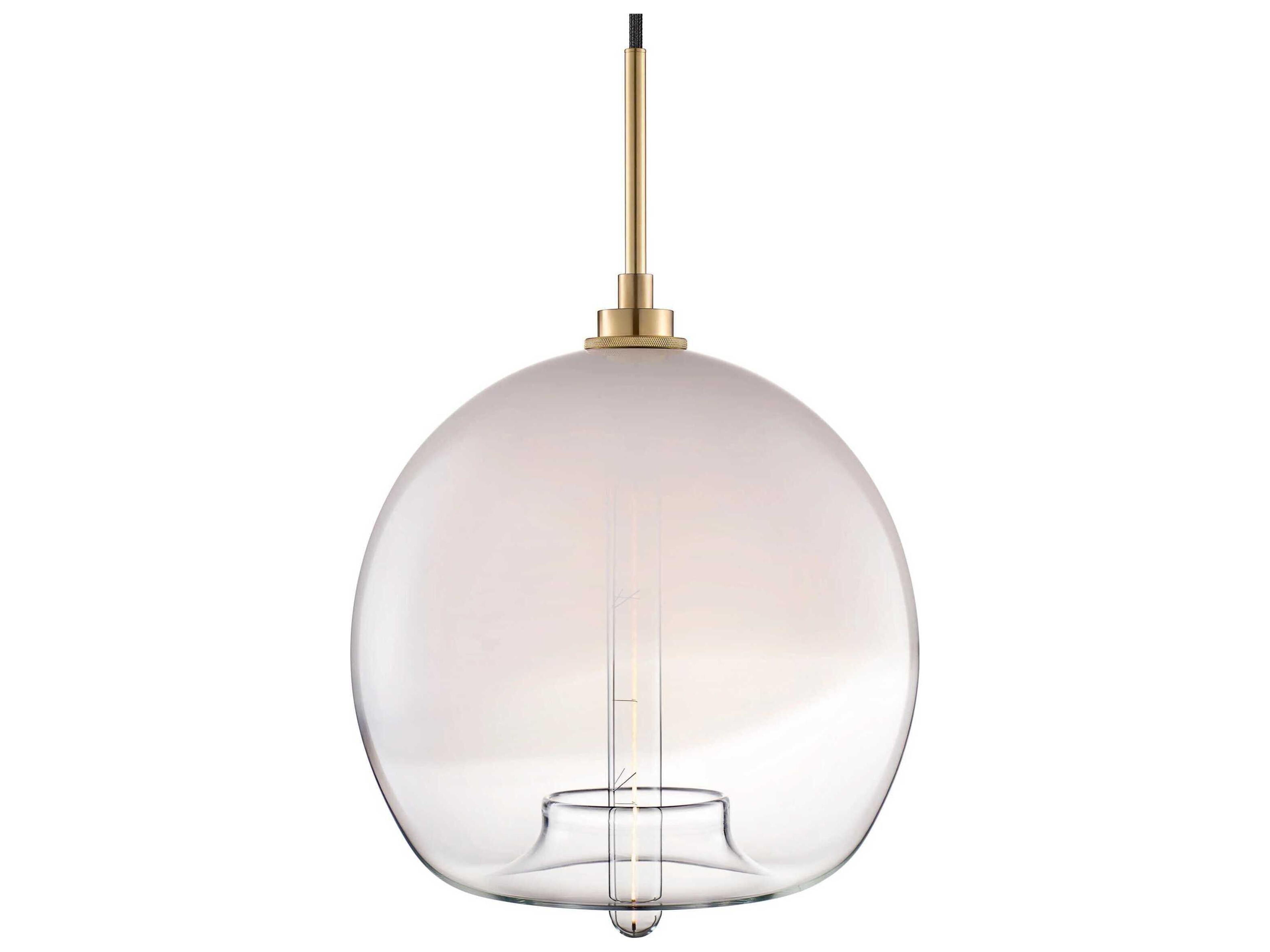 Niche Silica Stamen Ombra 1-Light Opaline Clear Gray Globe Mini Pendant