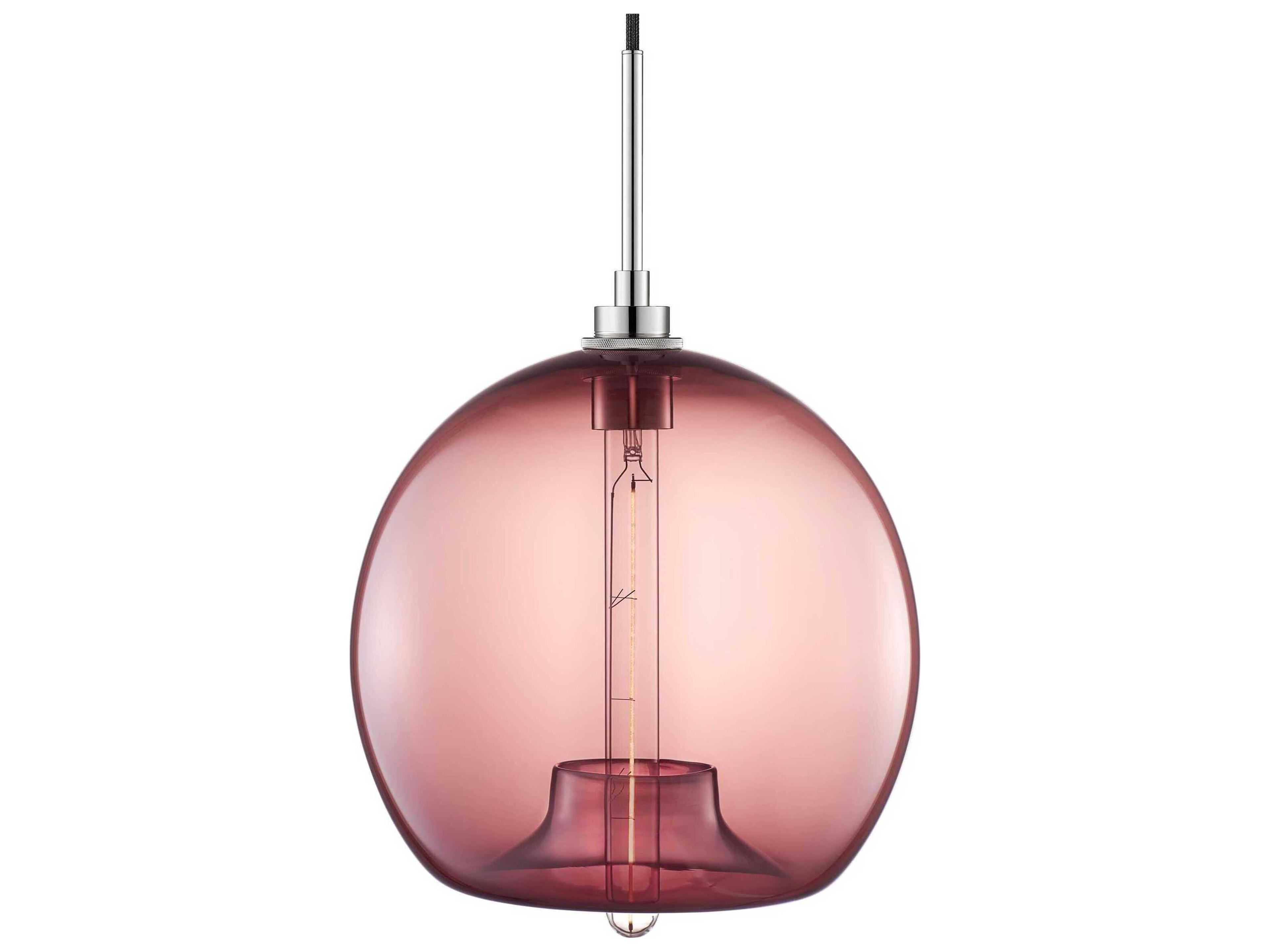 Silica Stamen 1-Light Plum Purple Globe Mini Pendant