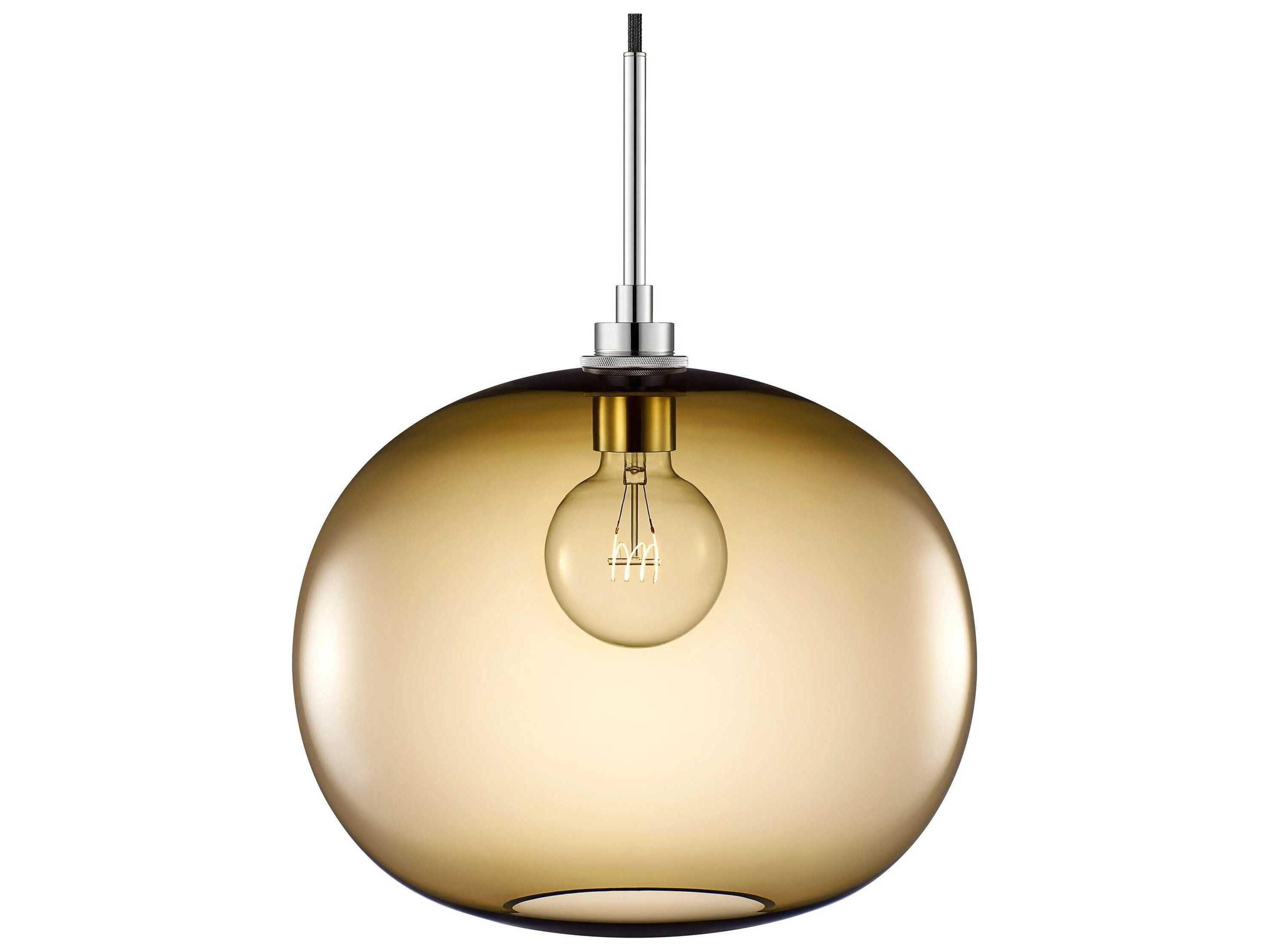 Silica Terra 1-Light Smoke Yellow Globe Pendant