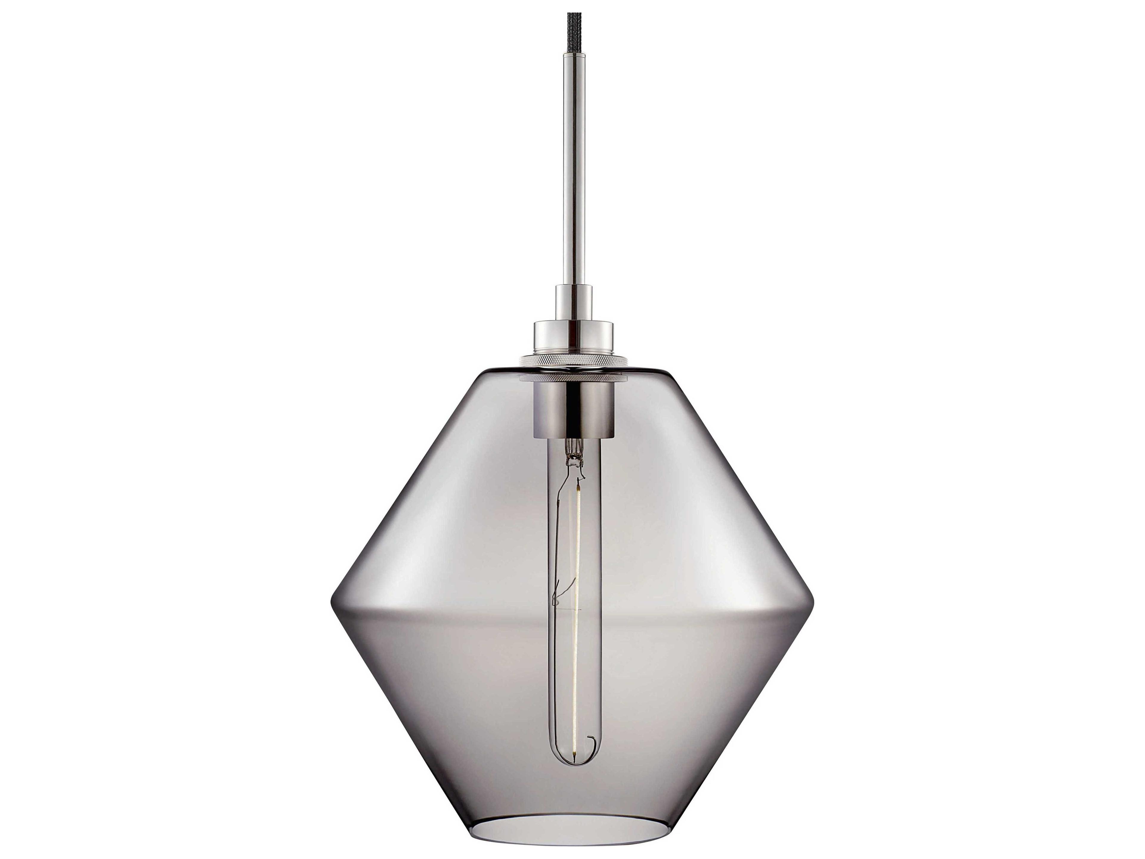 Crystalline Trove 1-Light Gray Mini Pendant