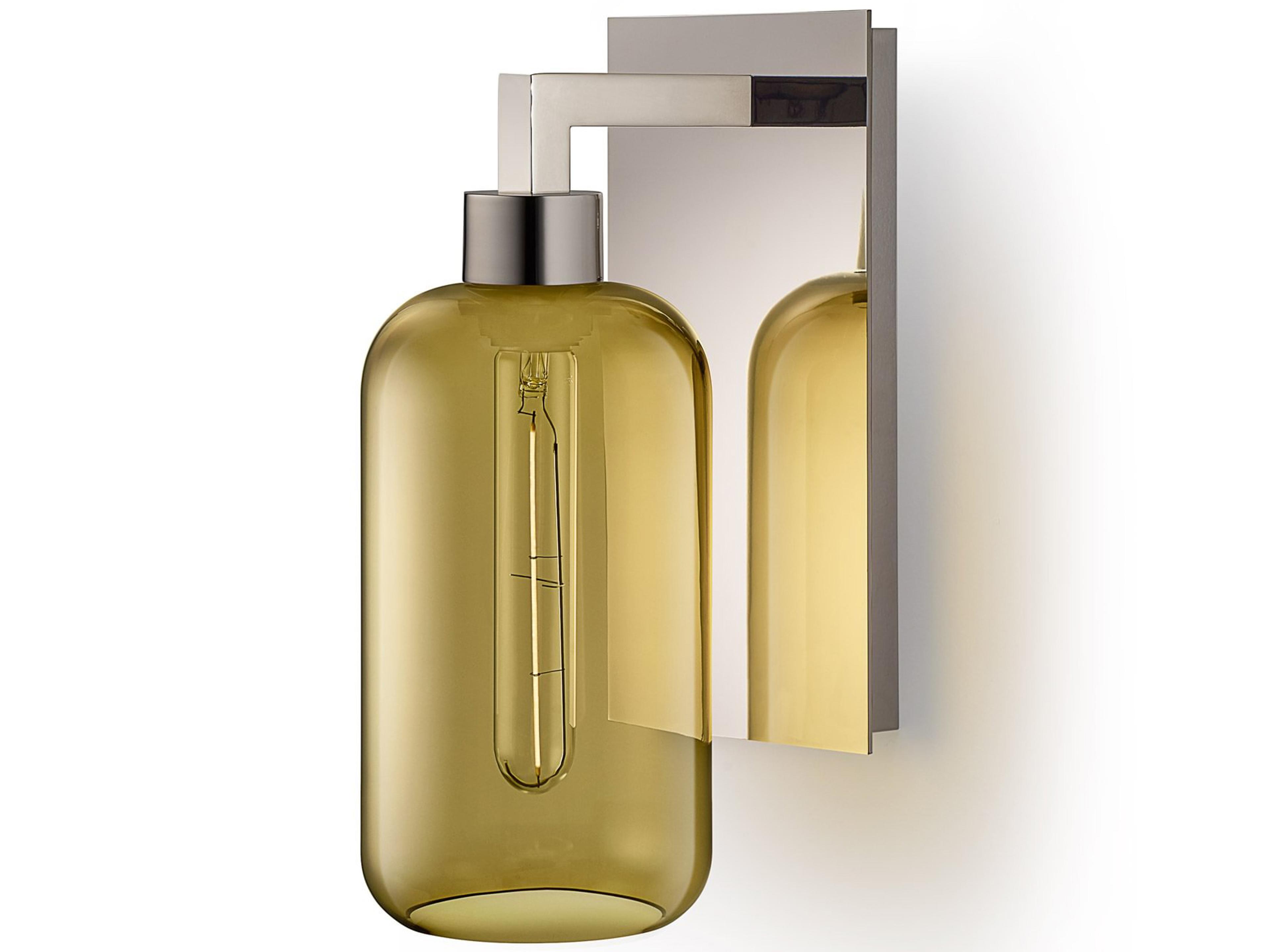 Helio 1-Light Smoke Yellow Wall Sconce