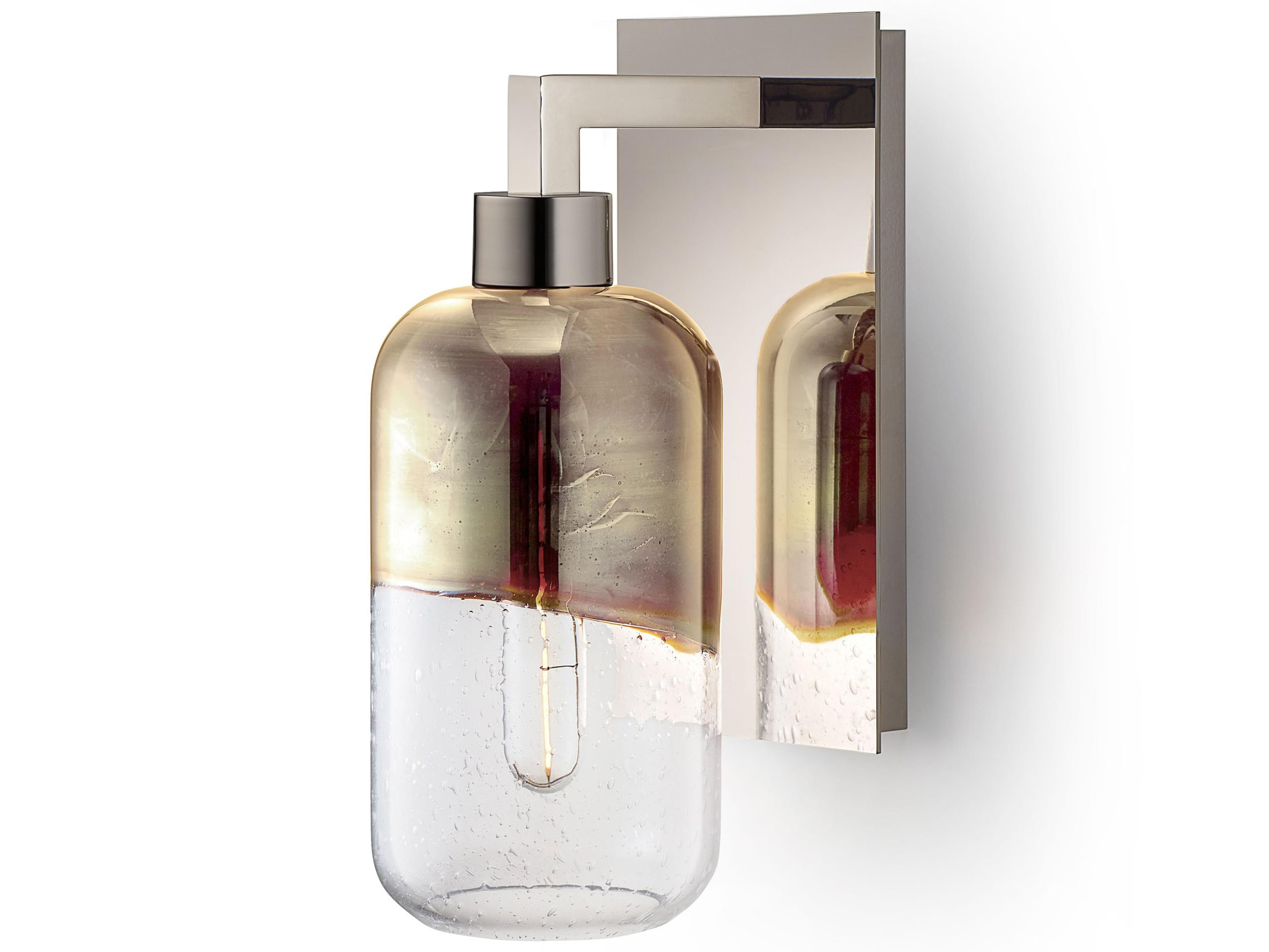 Mercurio 1-Light Mercury Effervescent Silver Wall Sconce