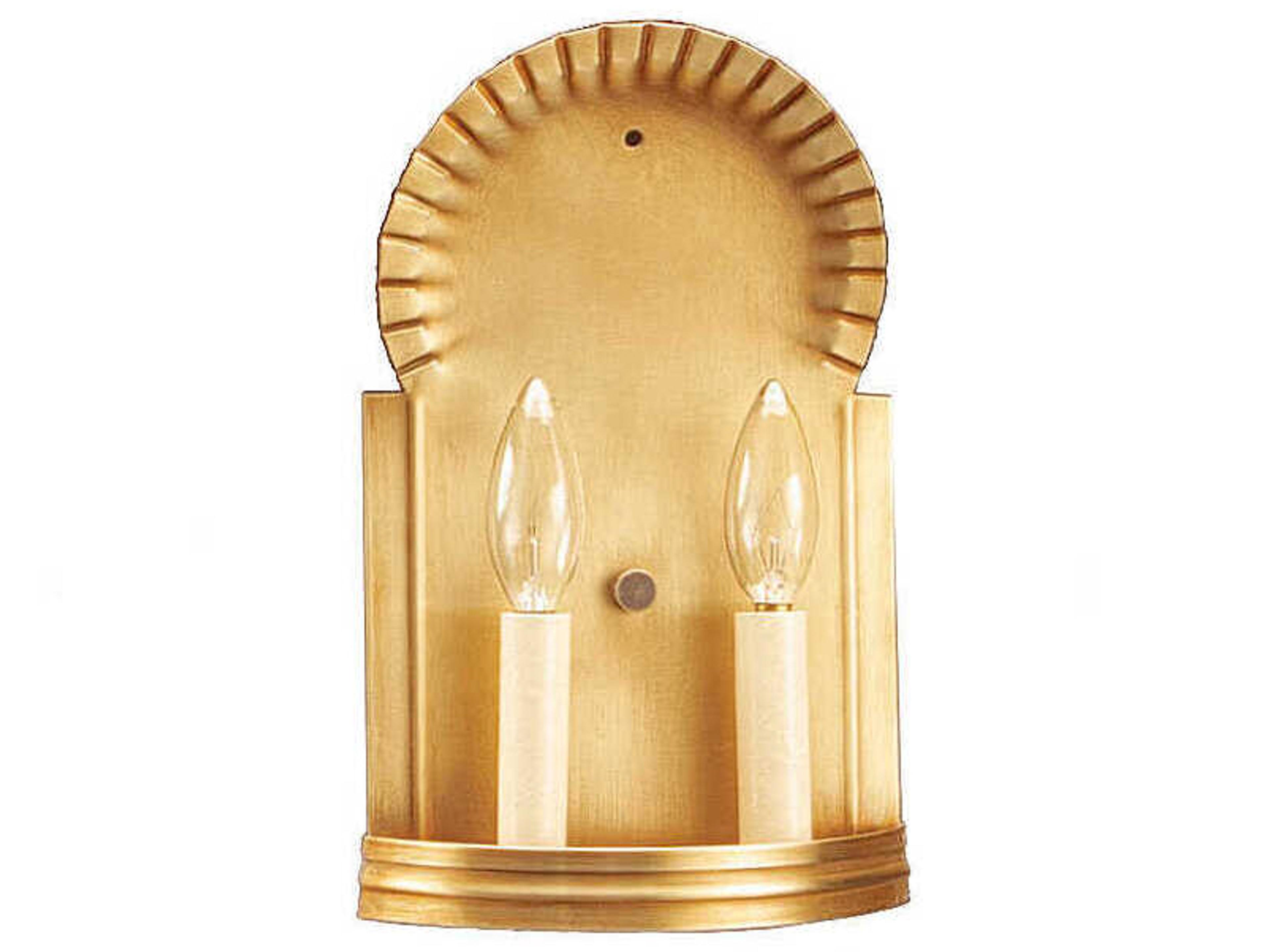 2-Light Gold Wall Sconce