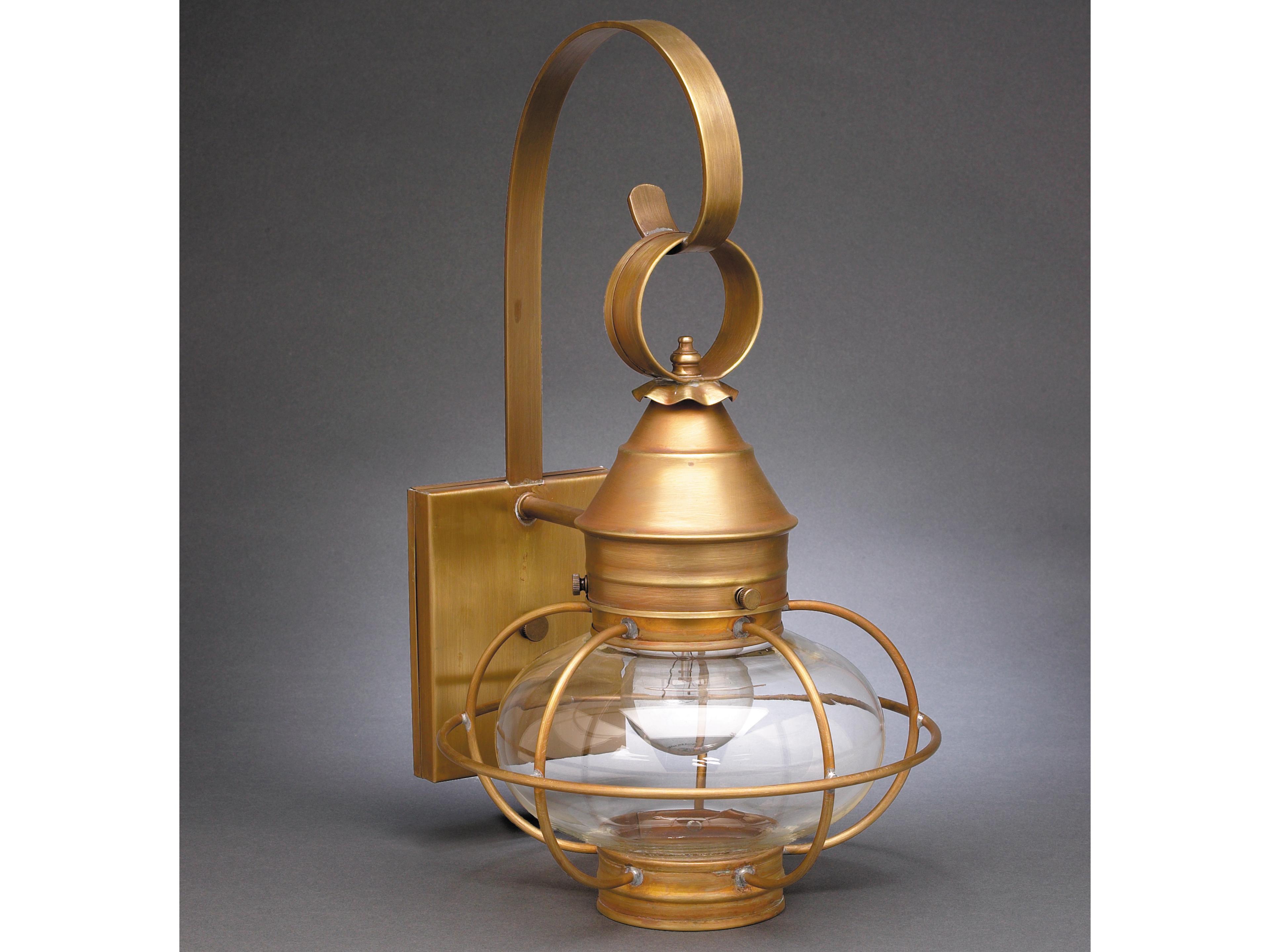 Northeast Lantern Onion Outdoor Wall Light with Clear Glass