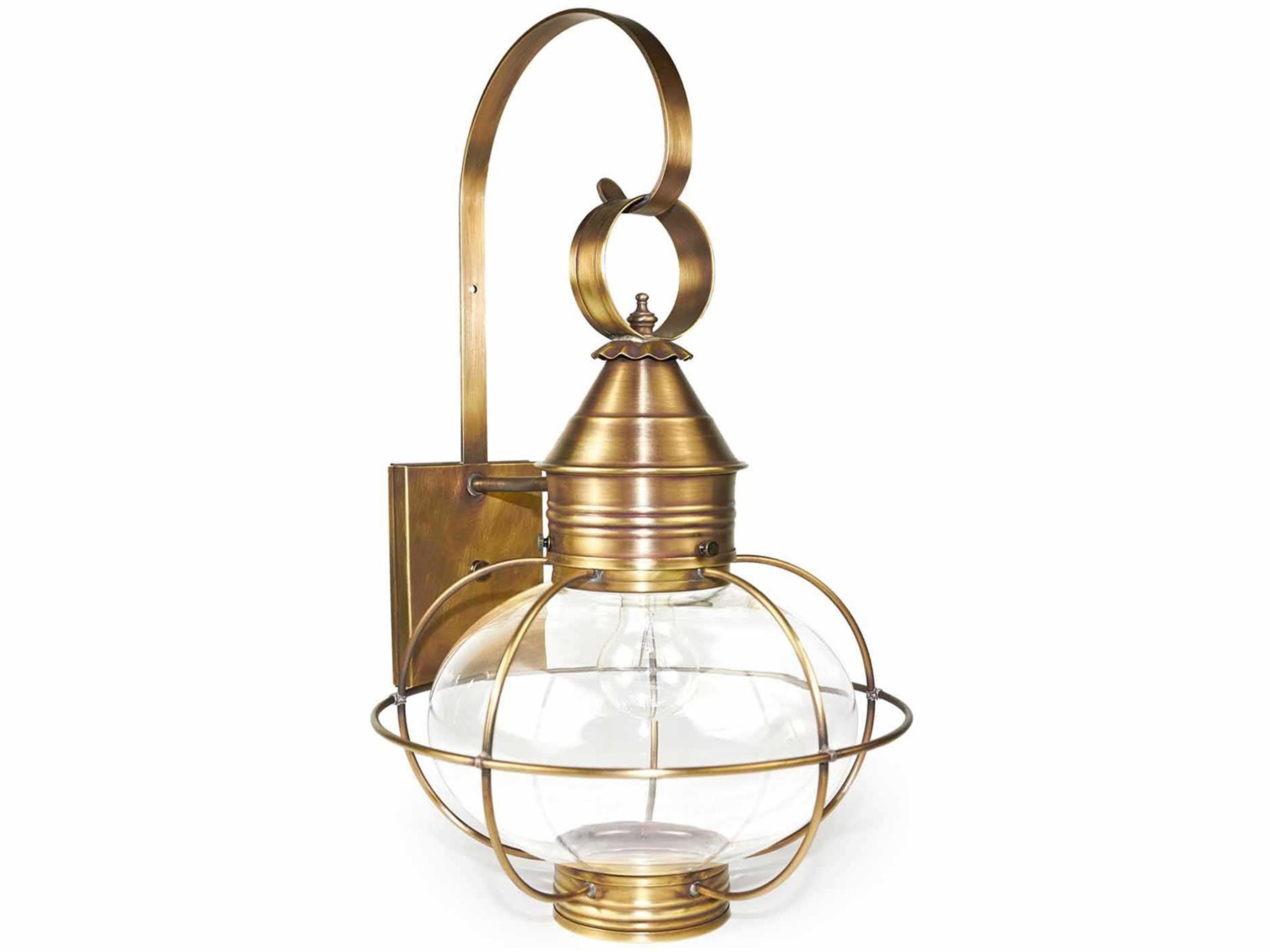 Northeast Lantern Onion 1 - Light Outdoor Wall Light with Clear Glass