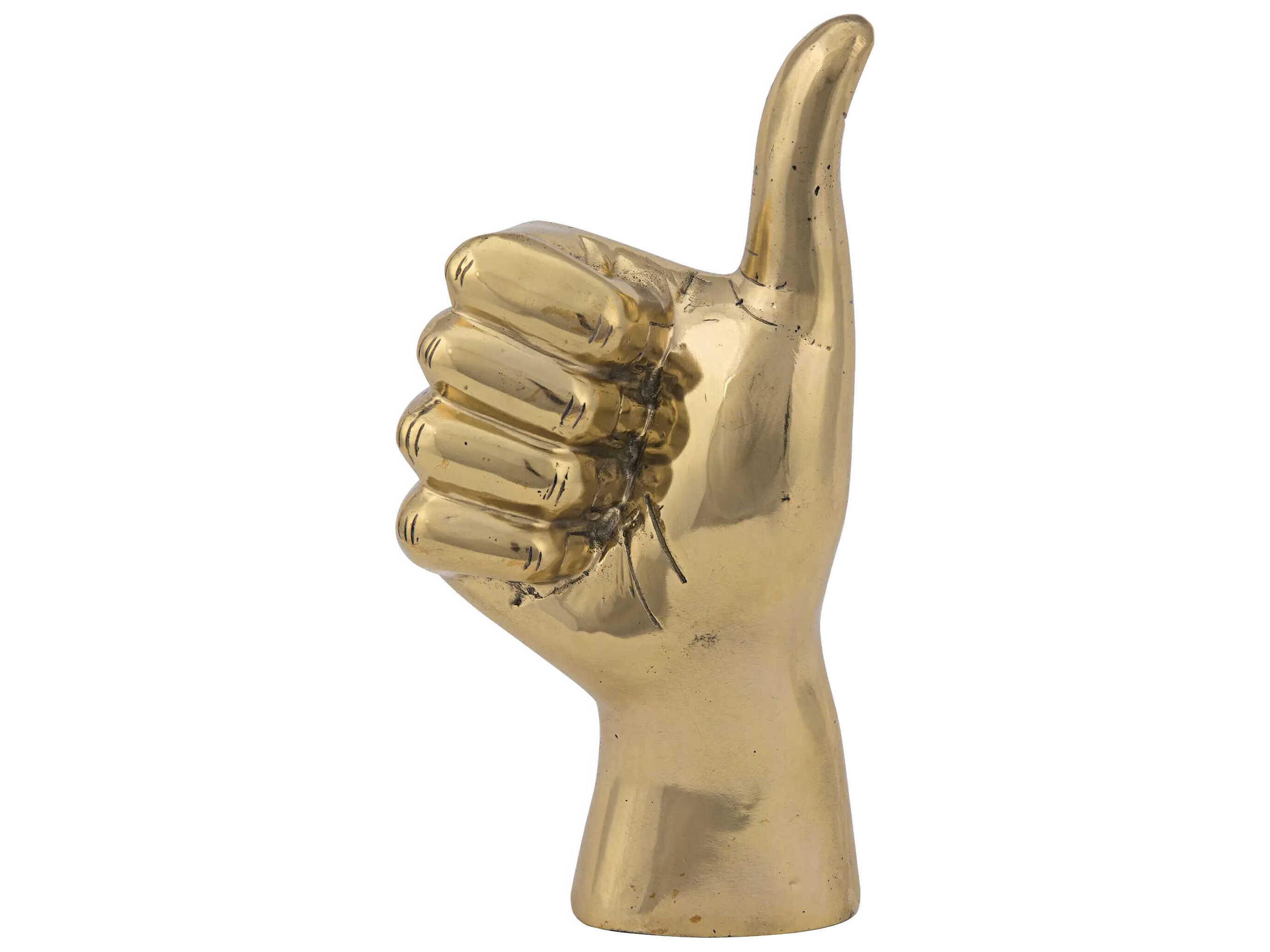 Brass Thumbs Up Sculpture