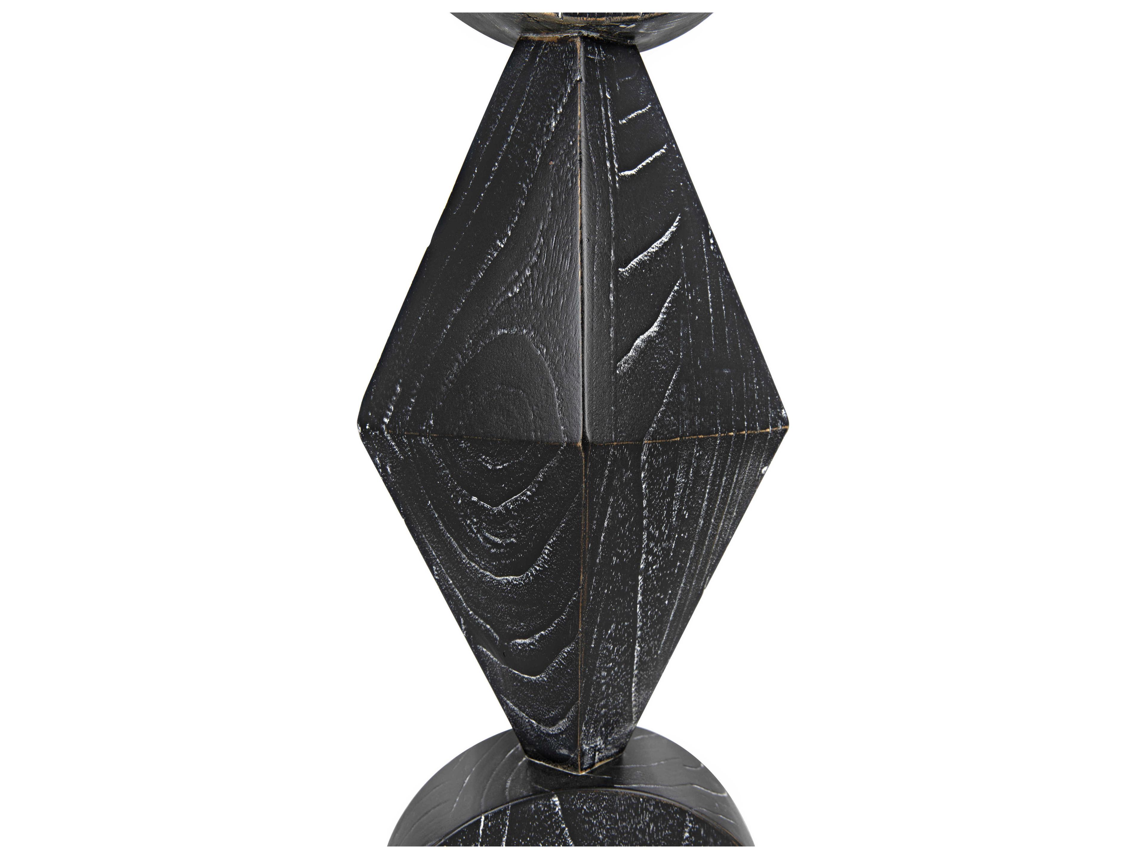 Noir Cinder Black Totem Sculpture