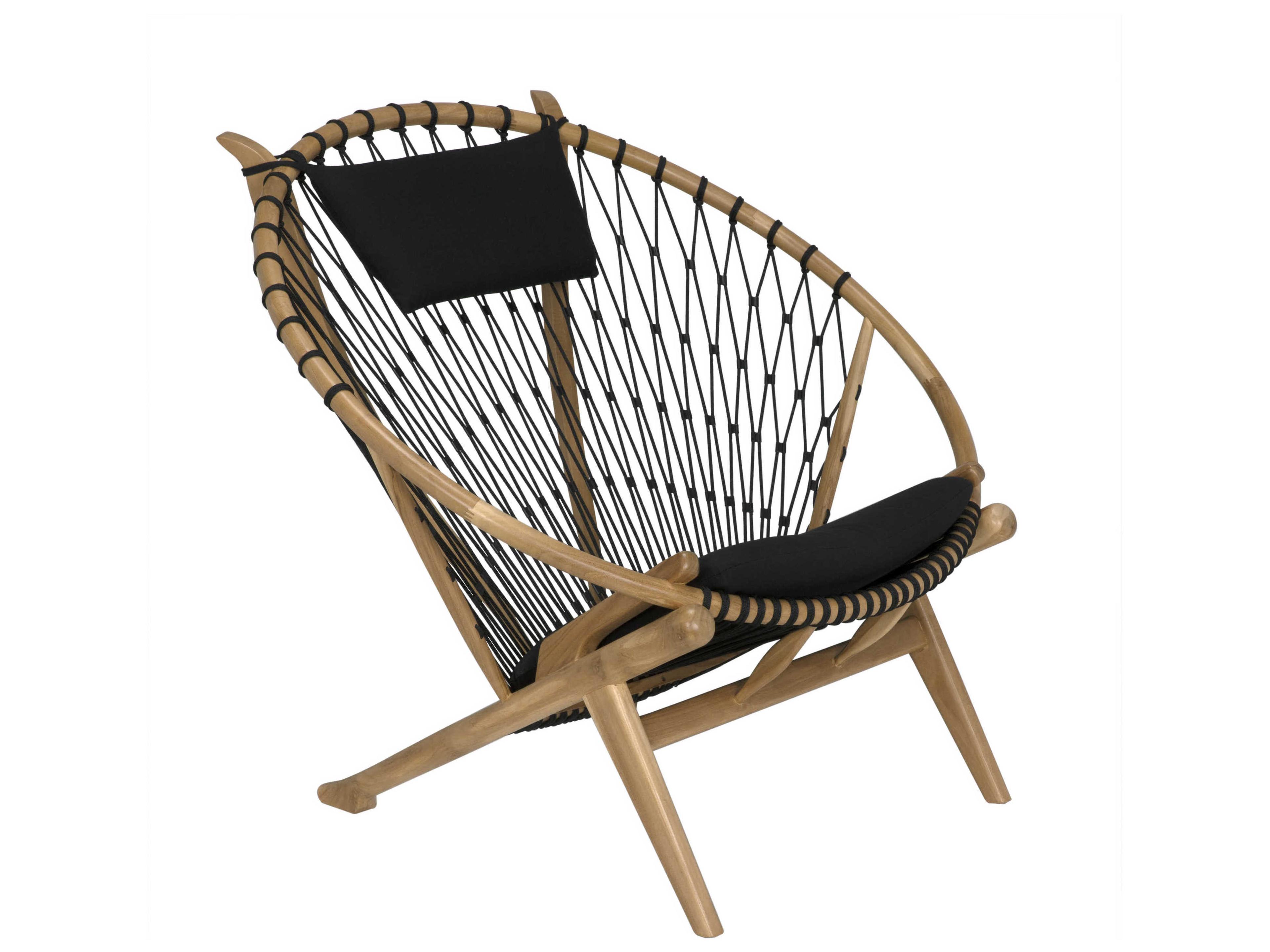 Noir Mateo Black Fabric Accent Chair