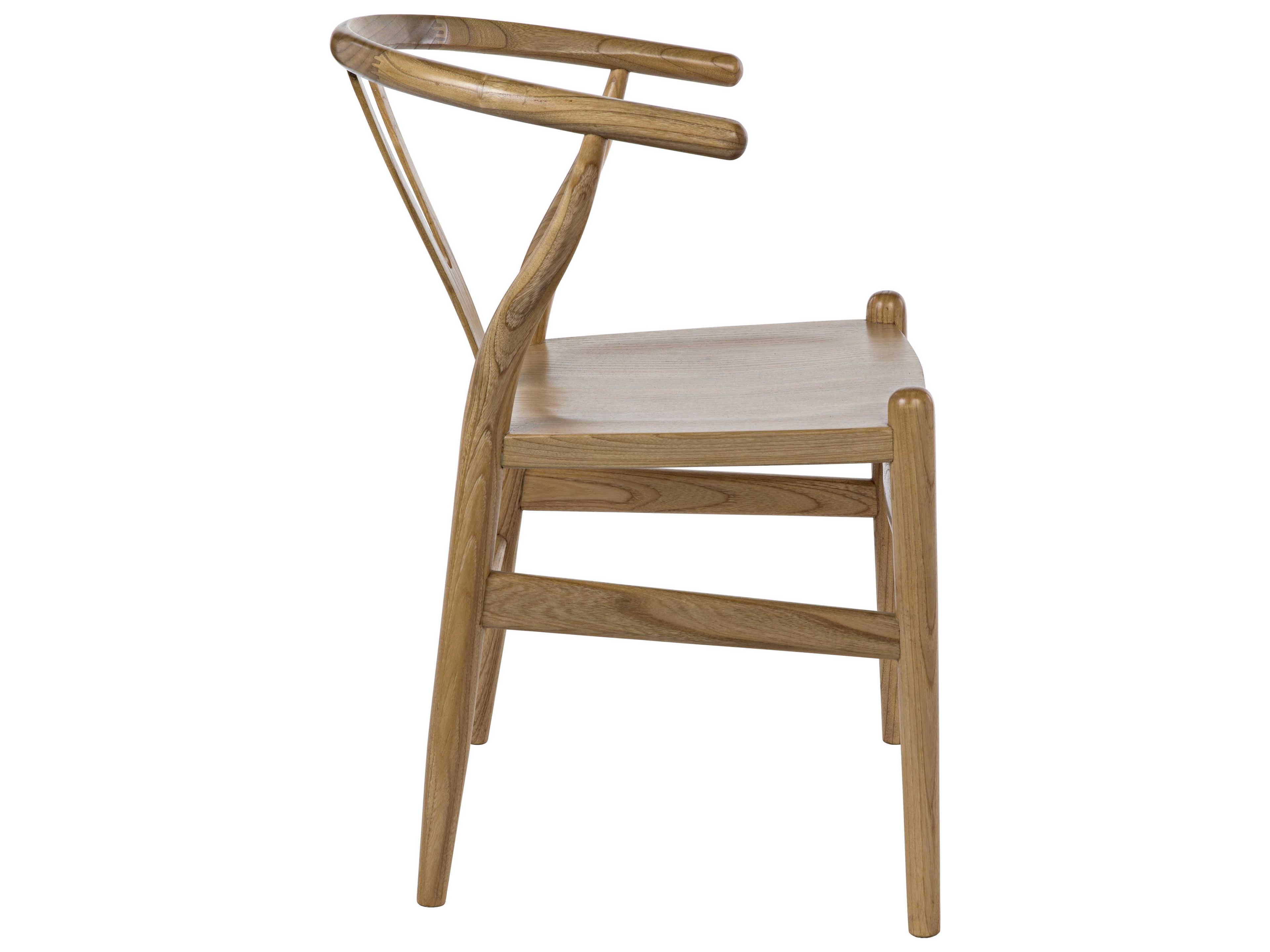 Noir Zola Sungkai Wood Brown Side Dining Chair