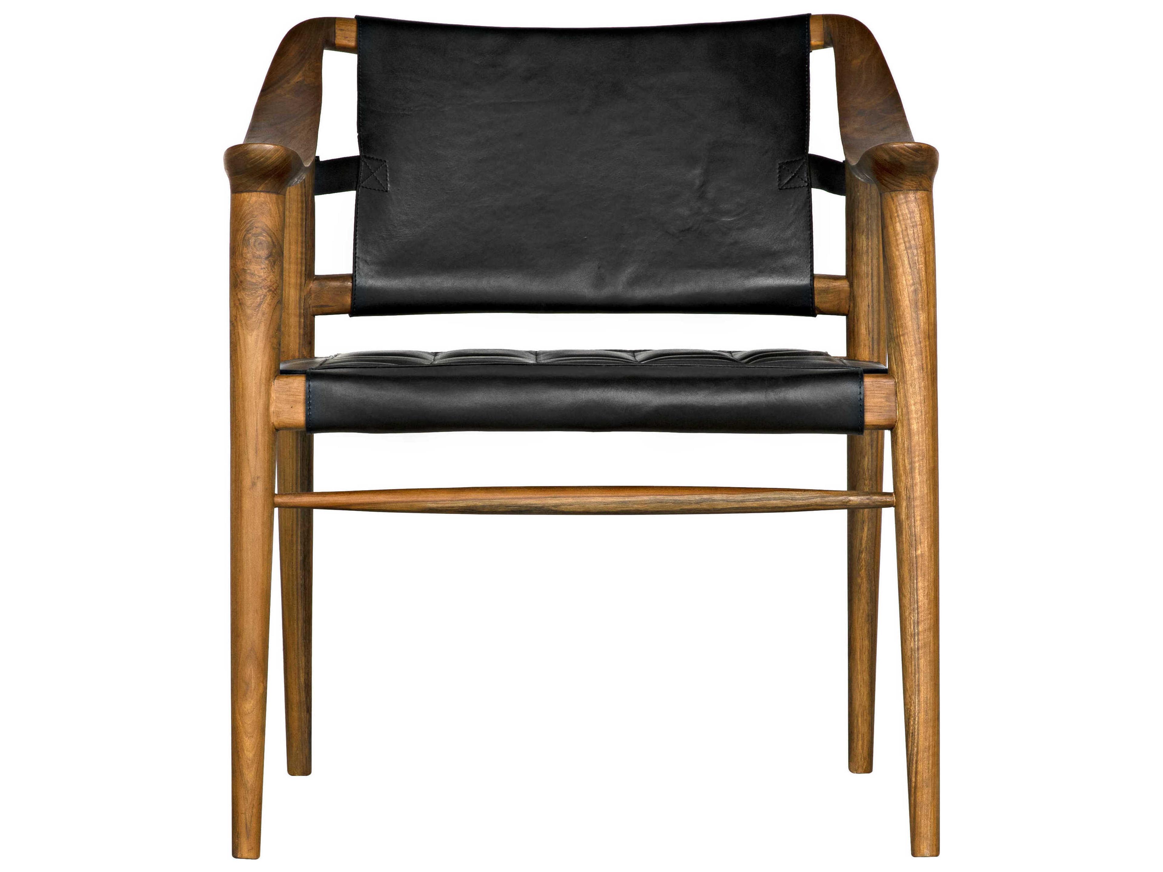 Noir Black Leather Accent Chair