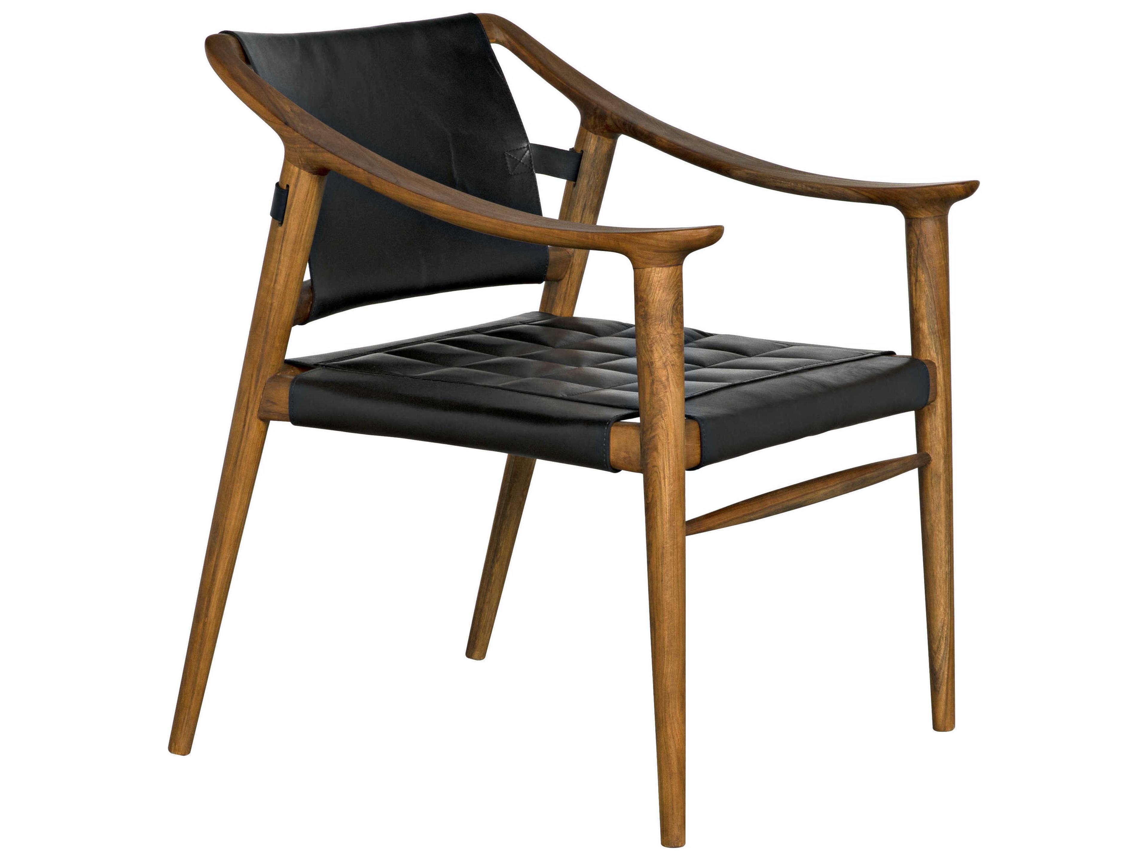 Noir Black Leather Accent Chair