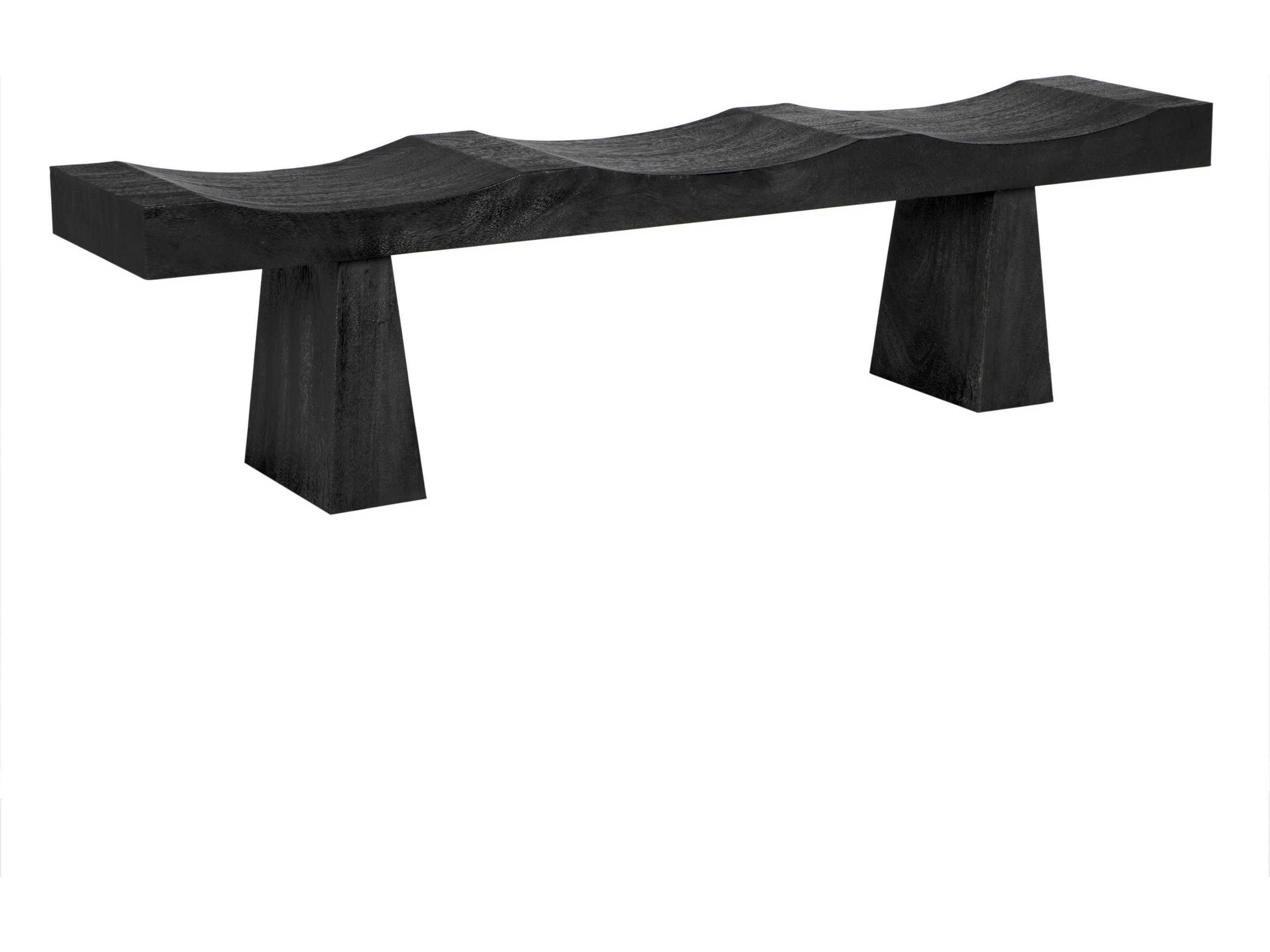Burnt Black Accent Bench