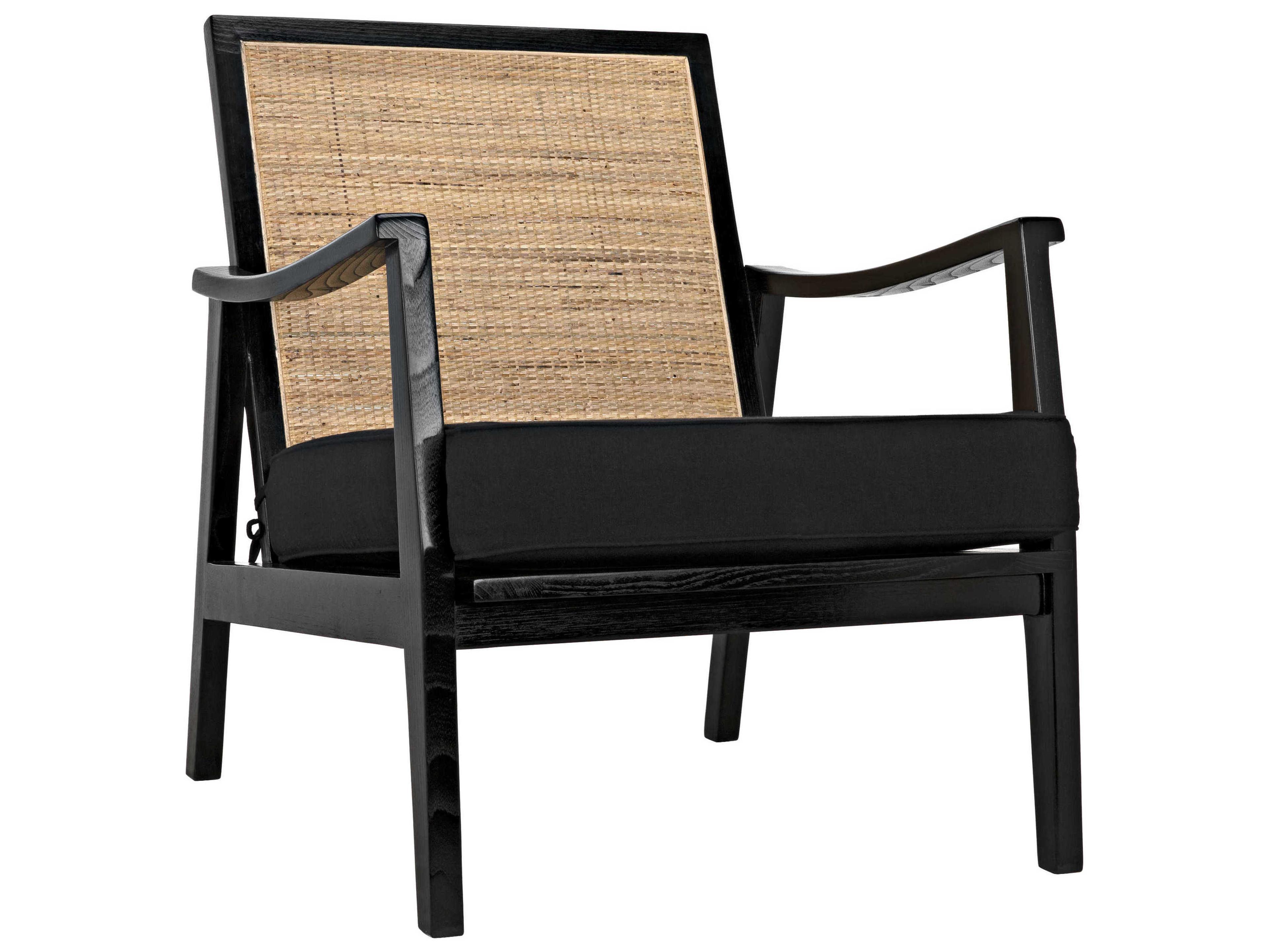 Noir Black Fabric Accent Chair