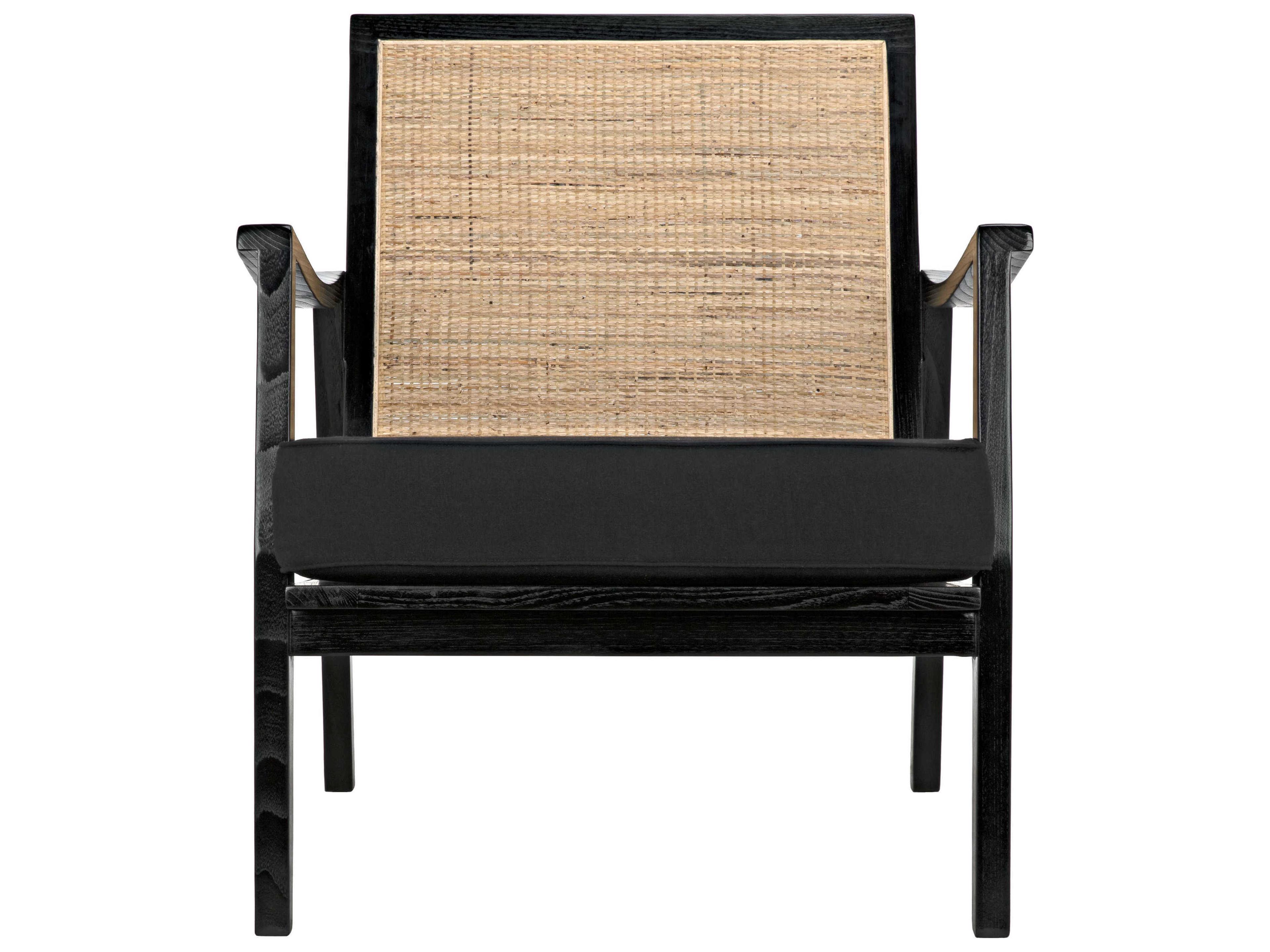 Noir Black Fabric Accent Chair