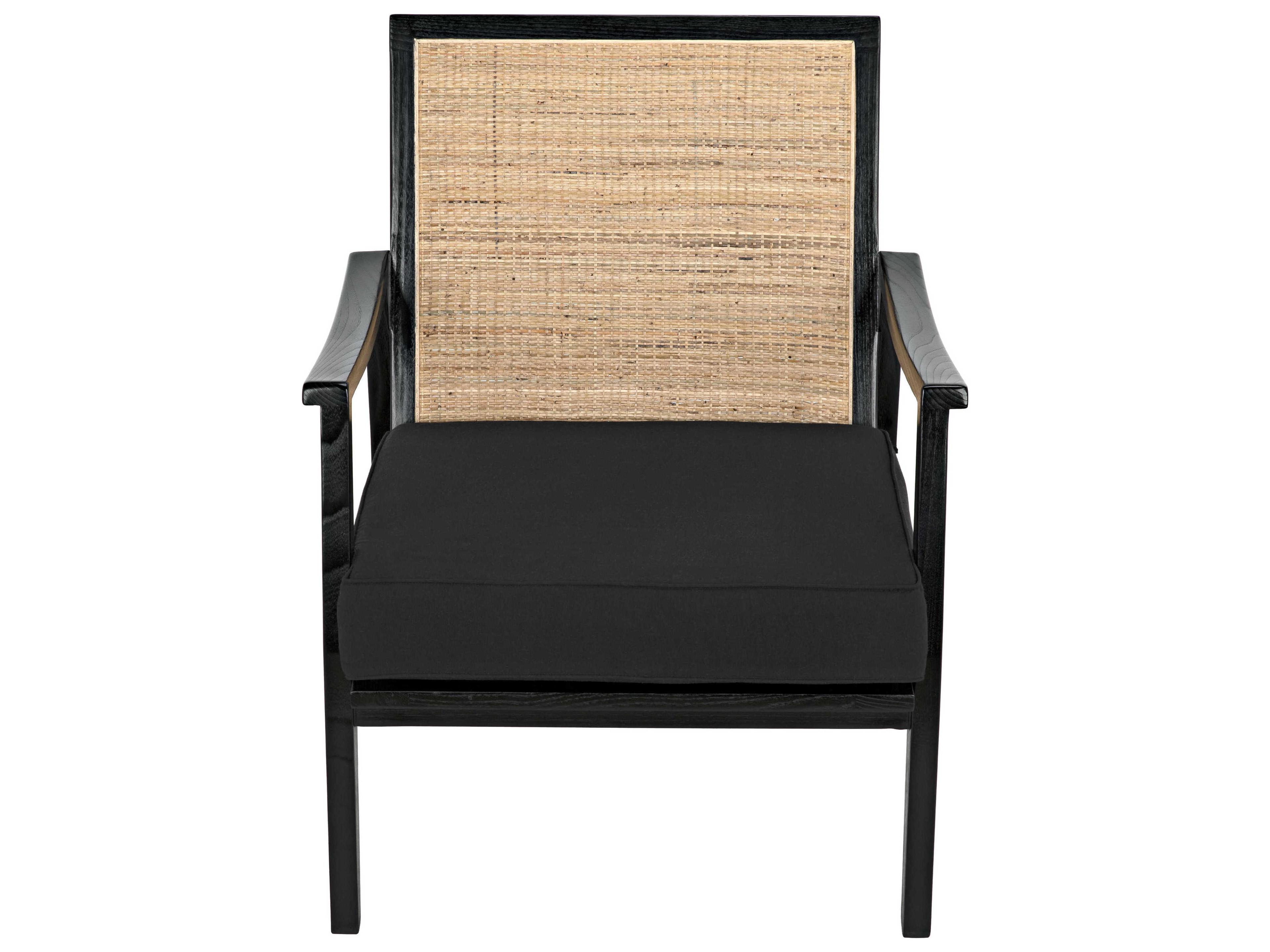 Noir Black Fabric Accent Chair