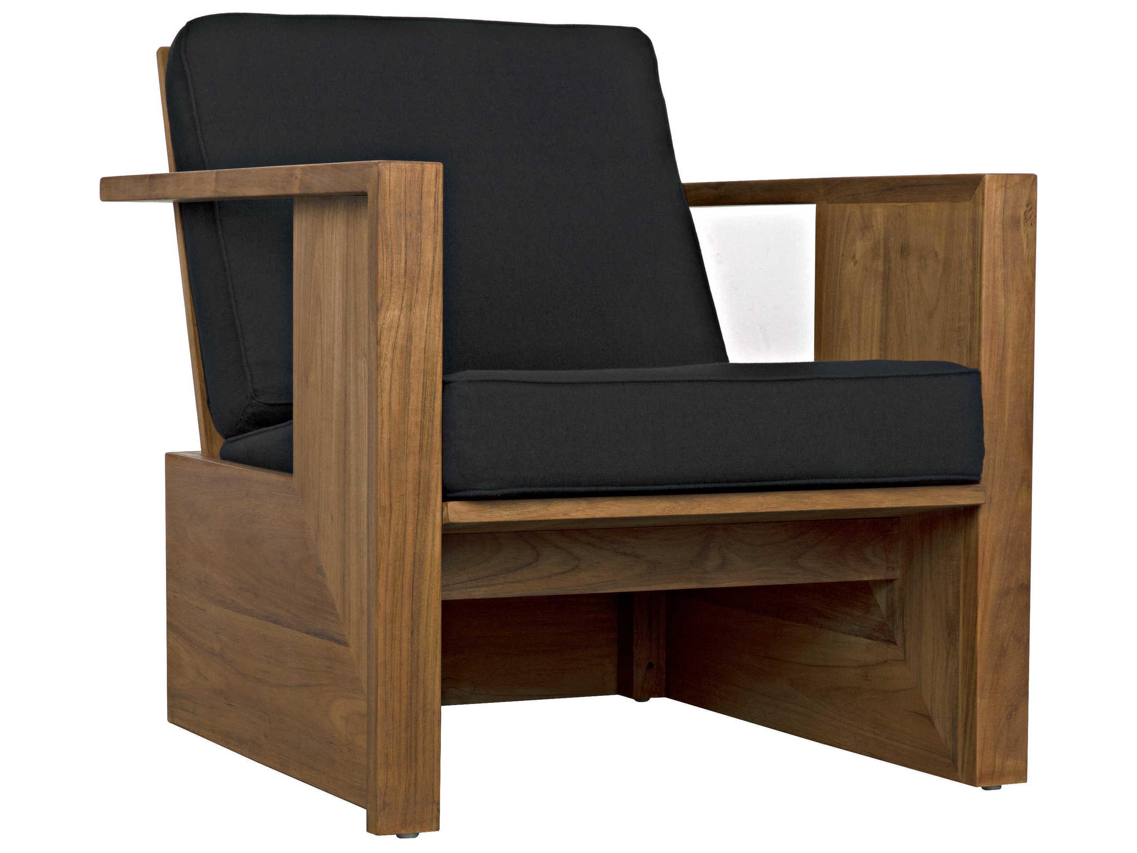 Noir Black Fabric Accent Chair