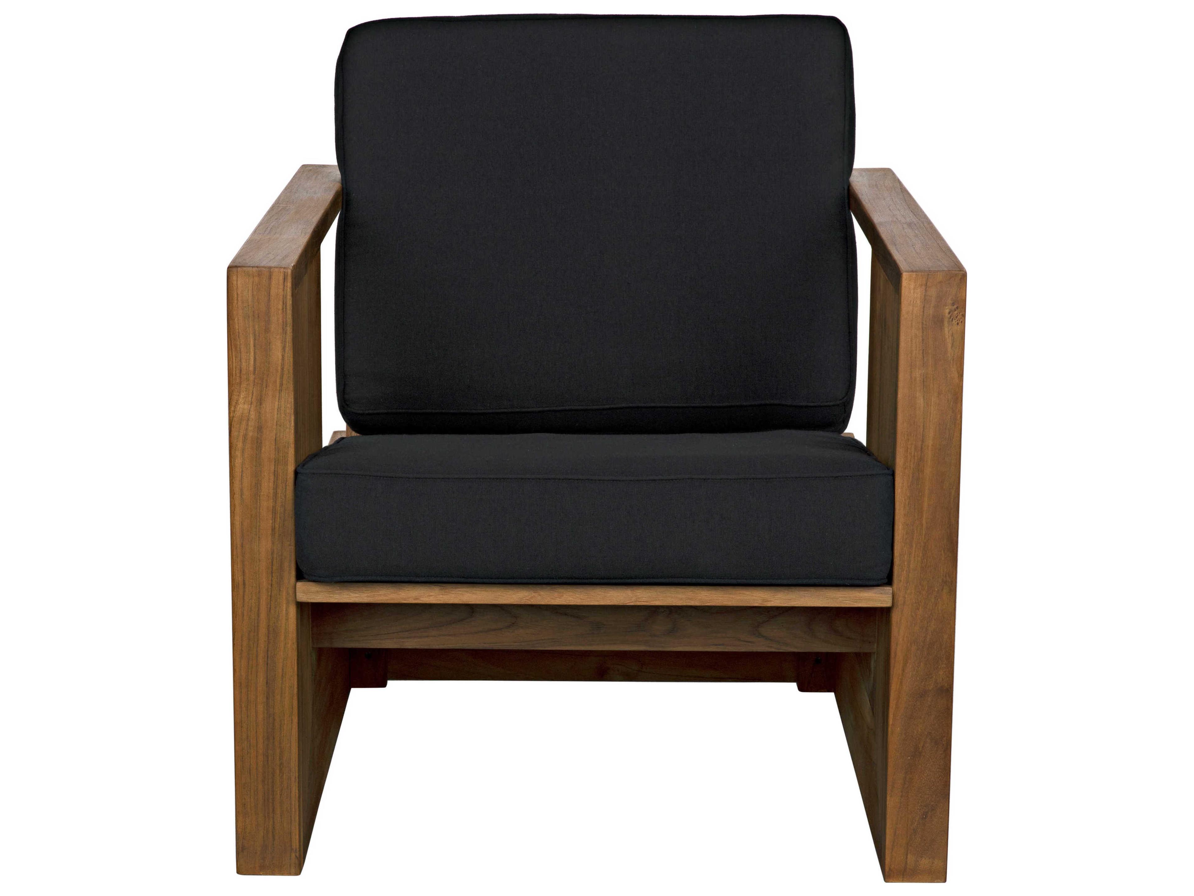 Noir Black Fabric Accent Chair