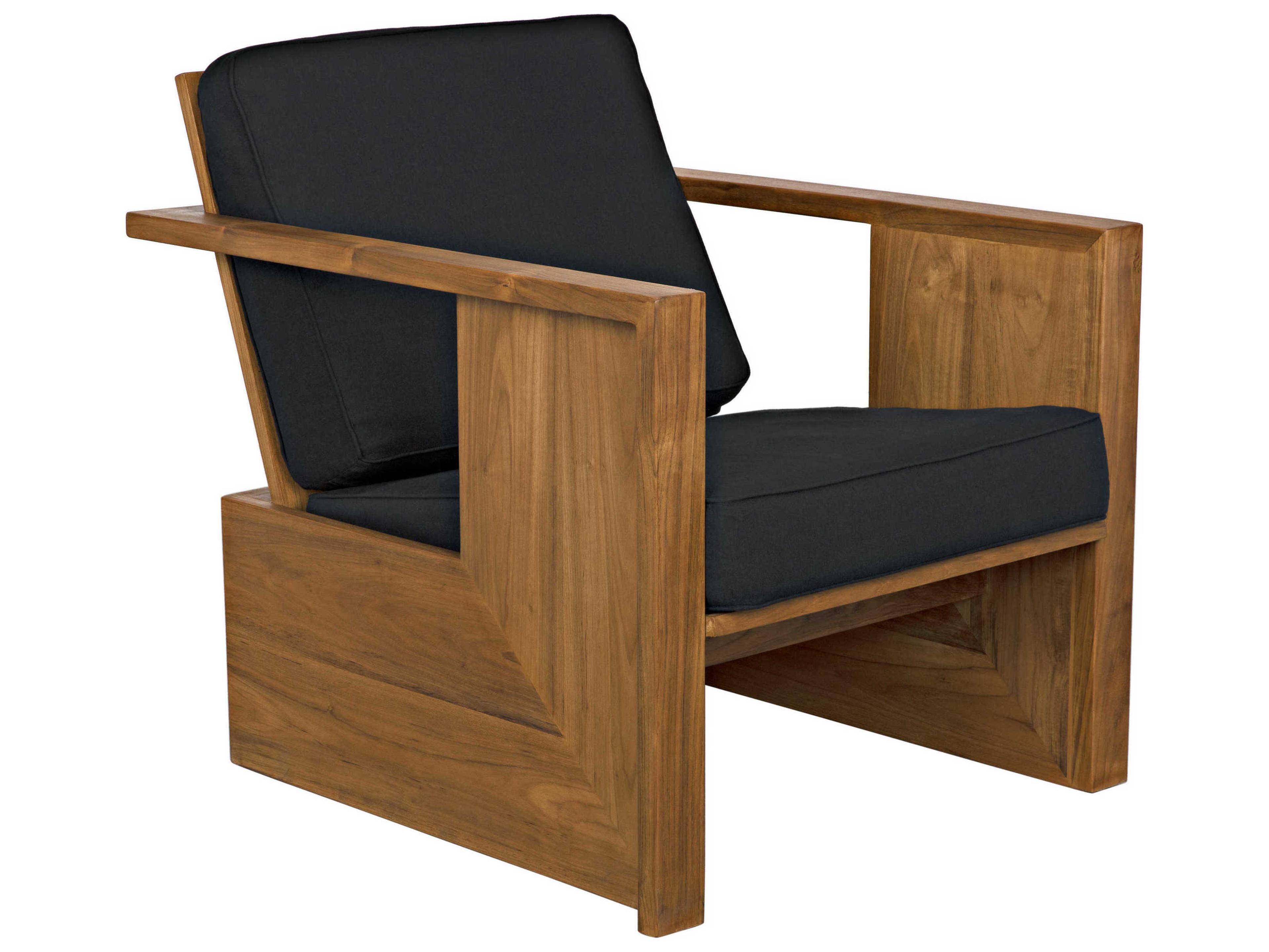 Noir Black Fabric Accent Chair