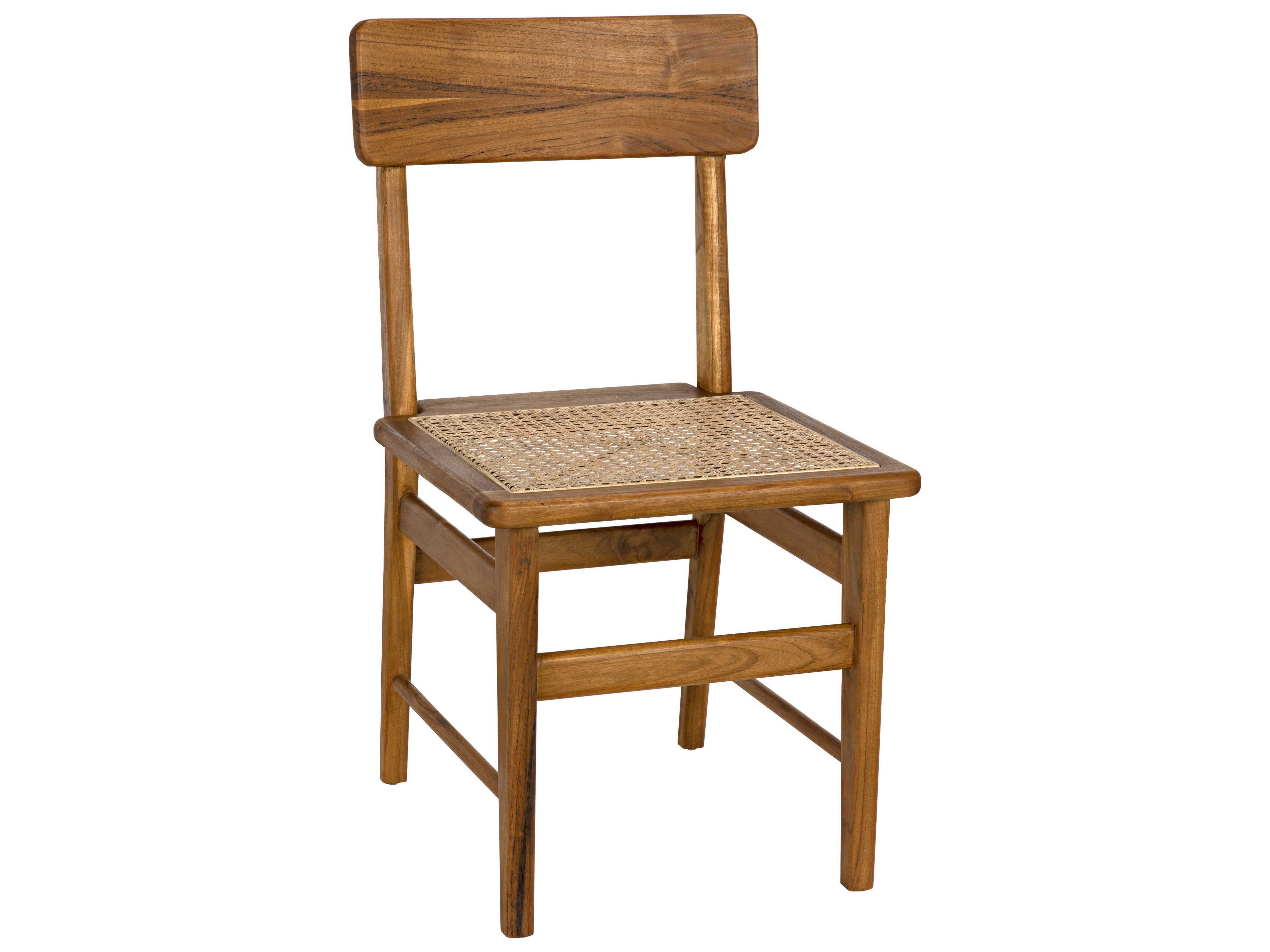 Teak Wood Oak Side Dining Chair