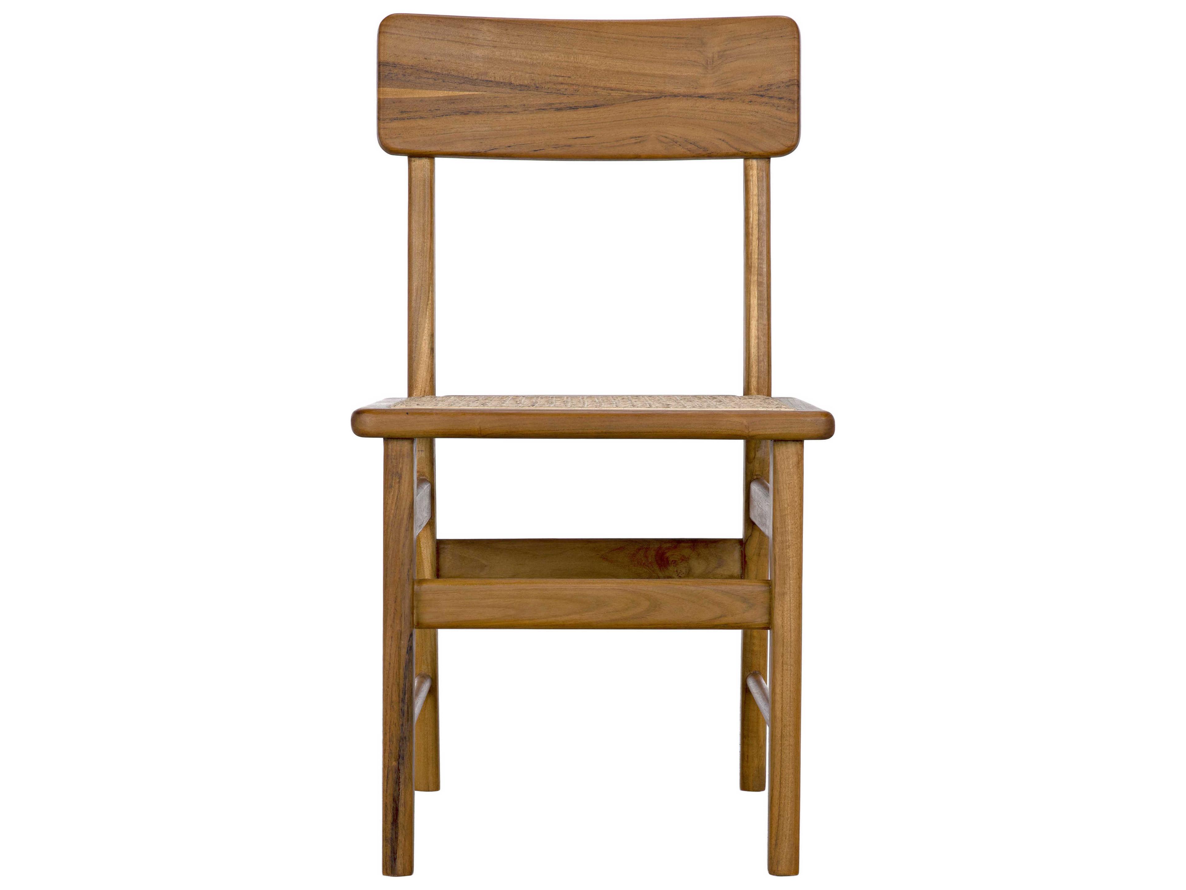 Noir Teak Wood Oak Side Dining Chair