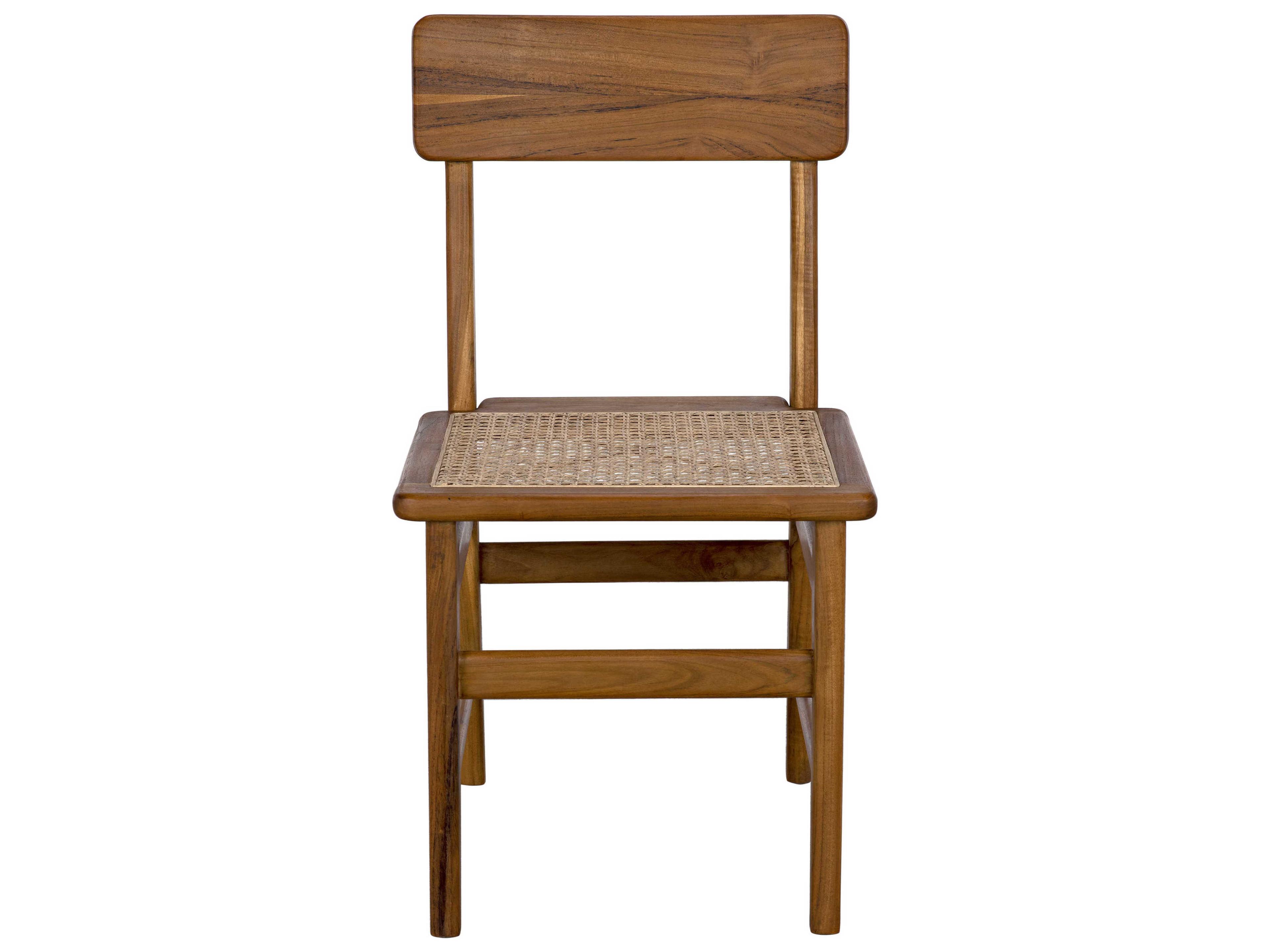 Noir Teak Wood Oak Side Dining Chair