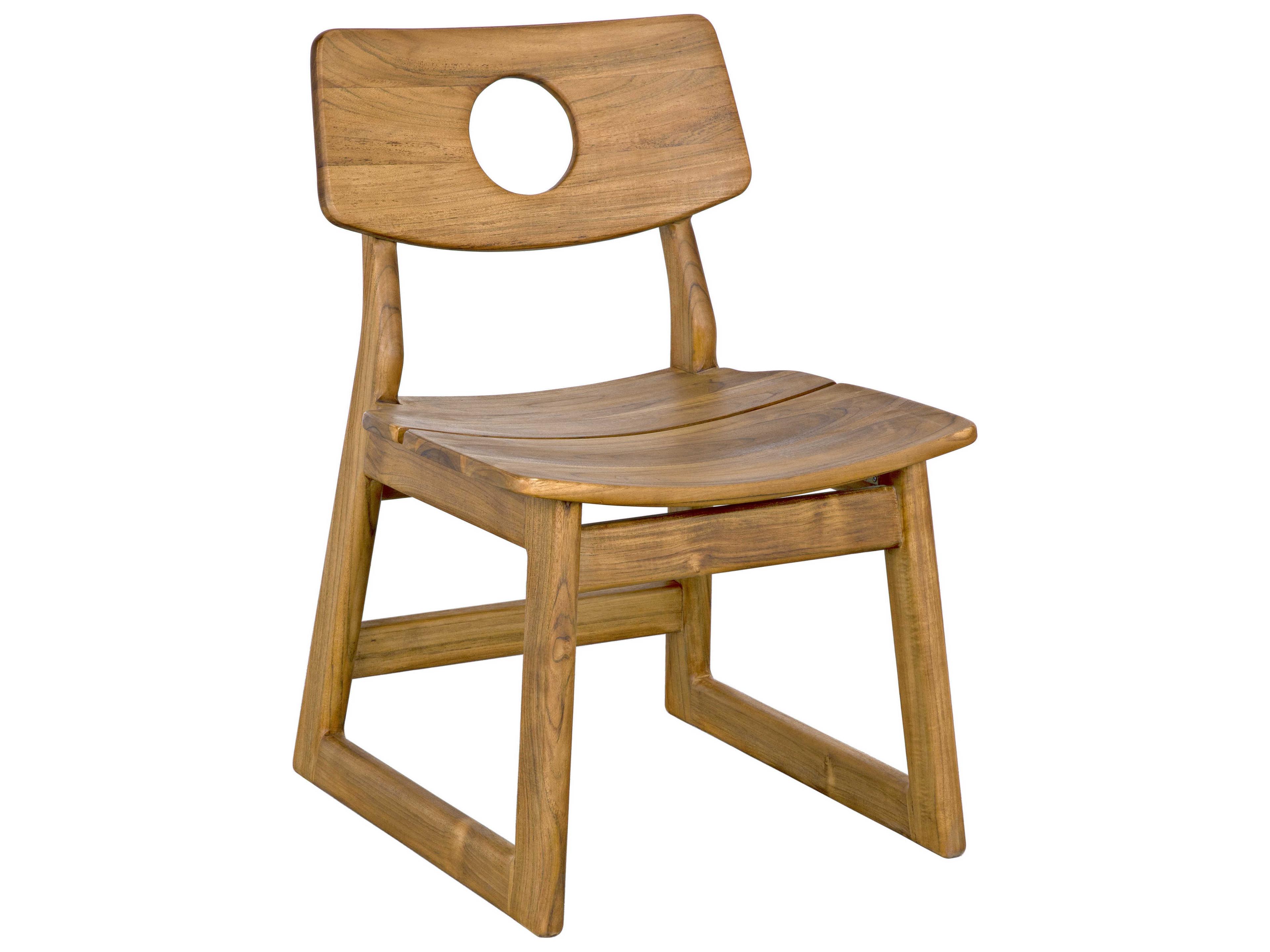 Teak Wood Oak Side Dining Chair