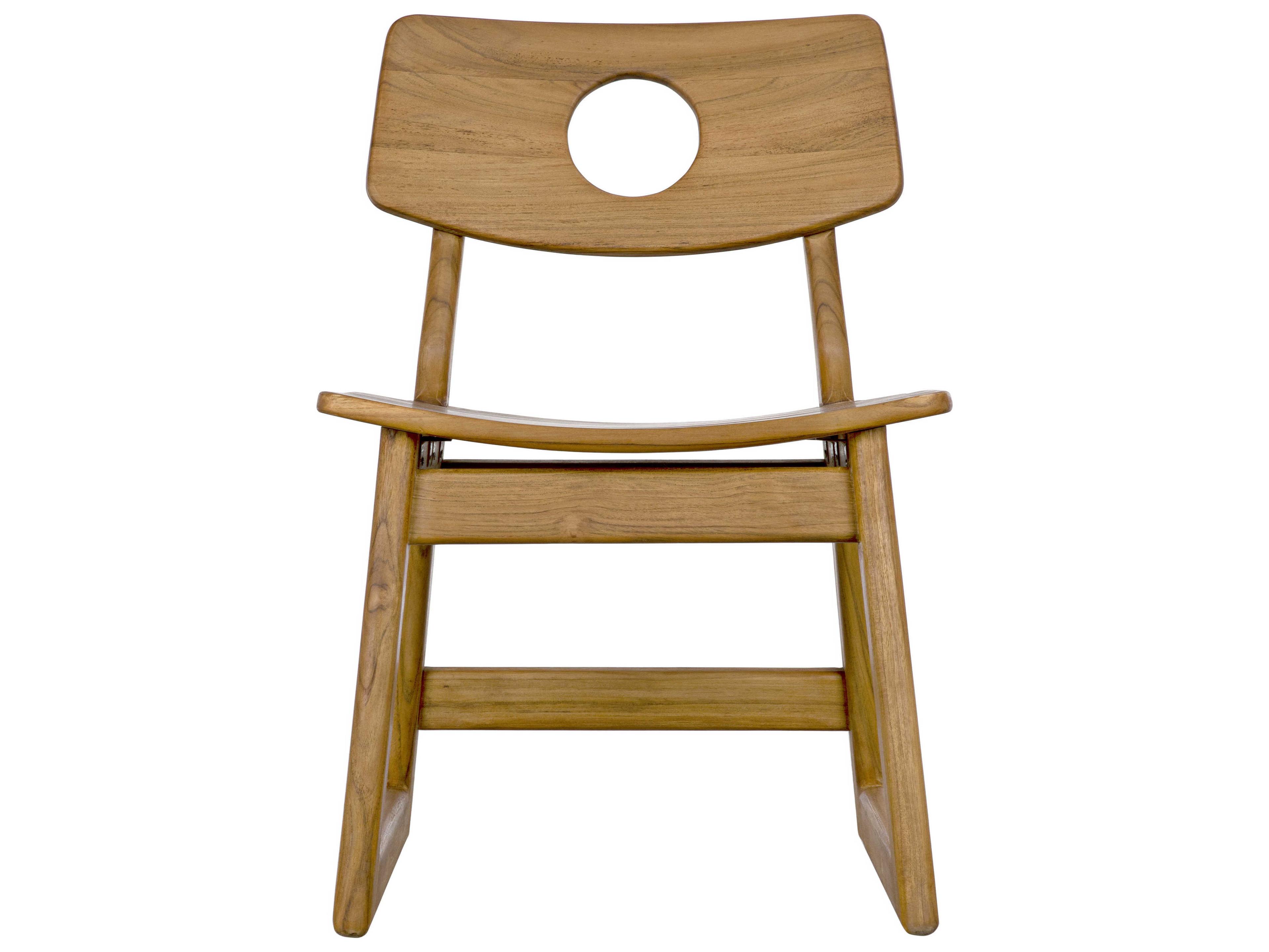 Noir Teak Wood Oak Side Dining Chair