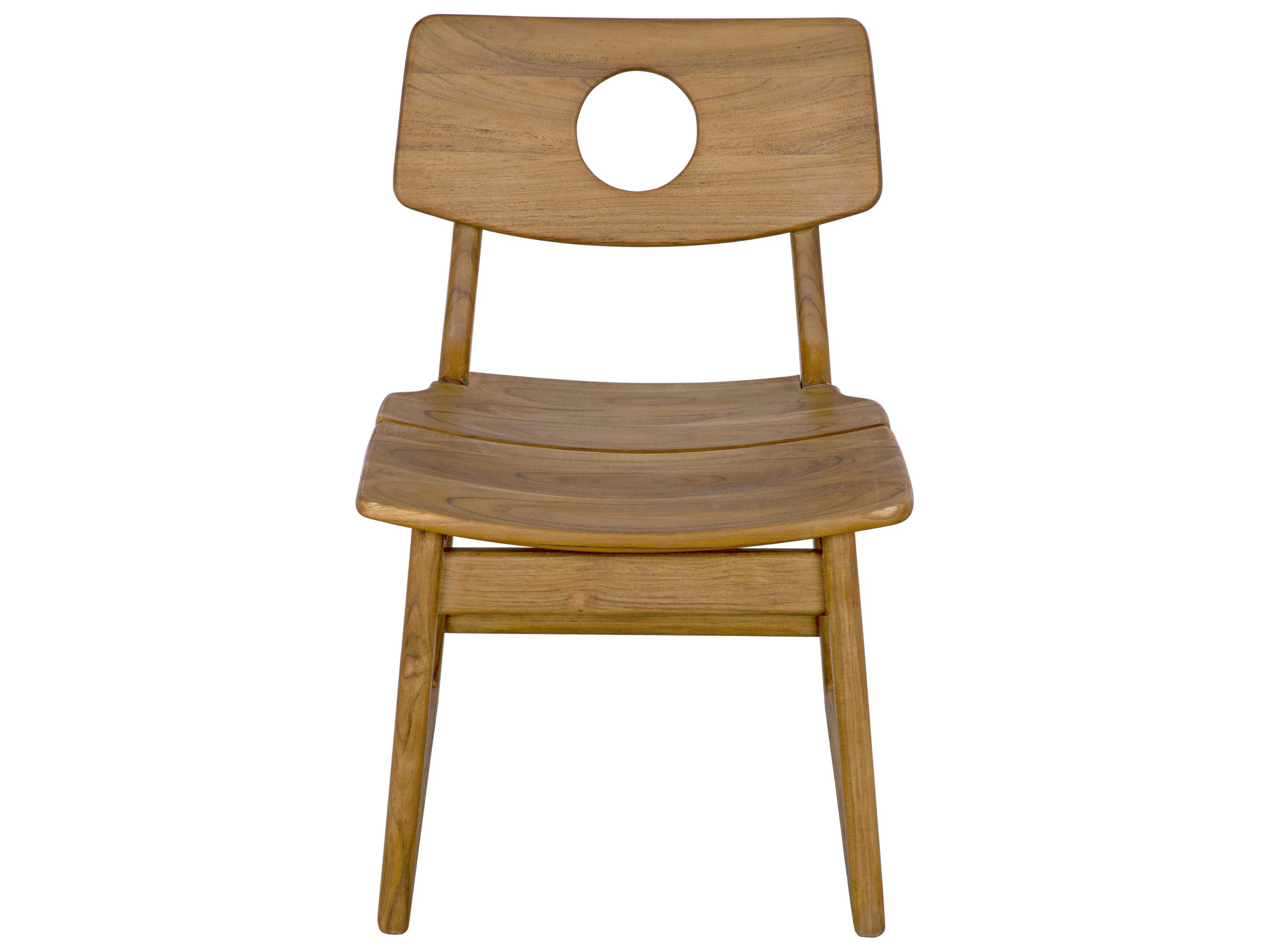 Noir Teak Wood Oak Side Dining Chair