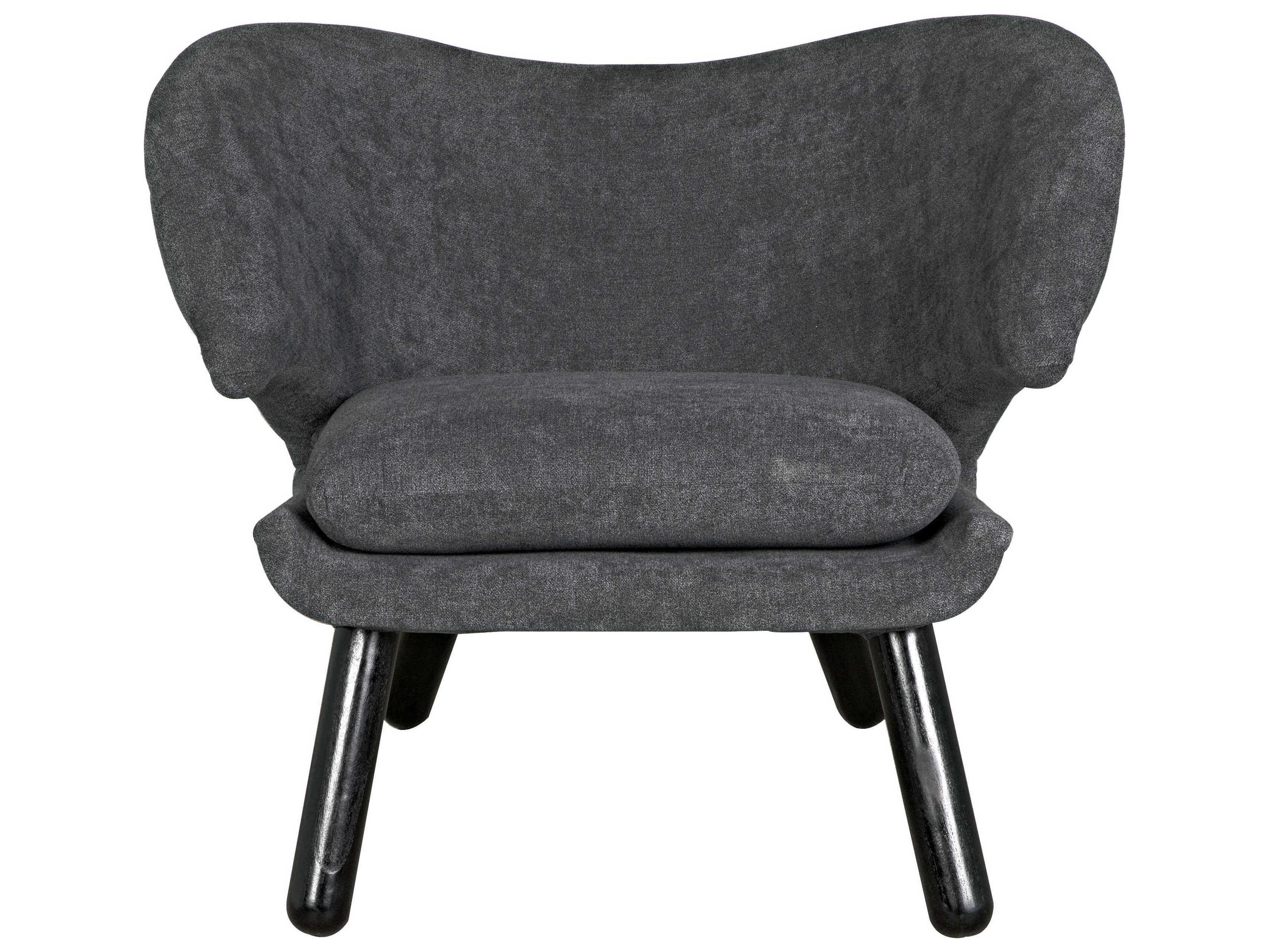 Noir Black Fabric Accent Chair