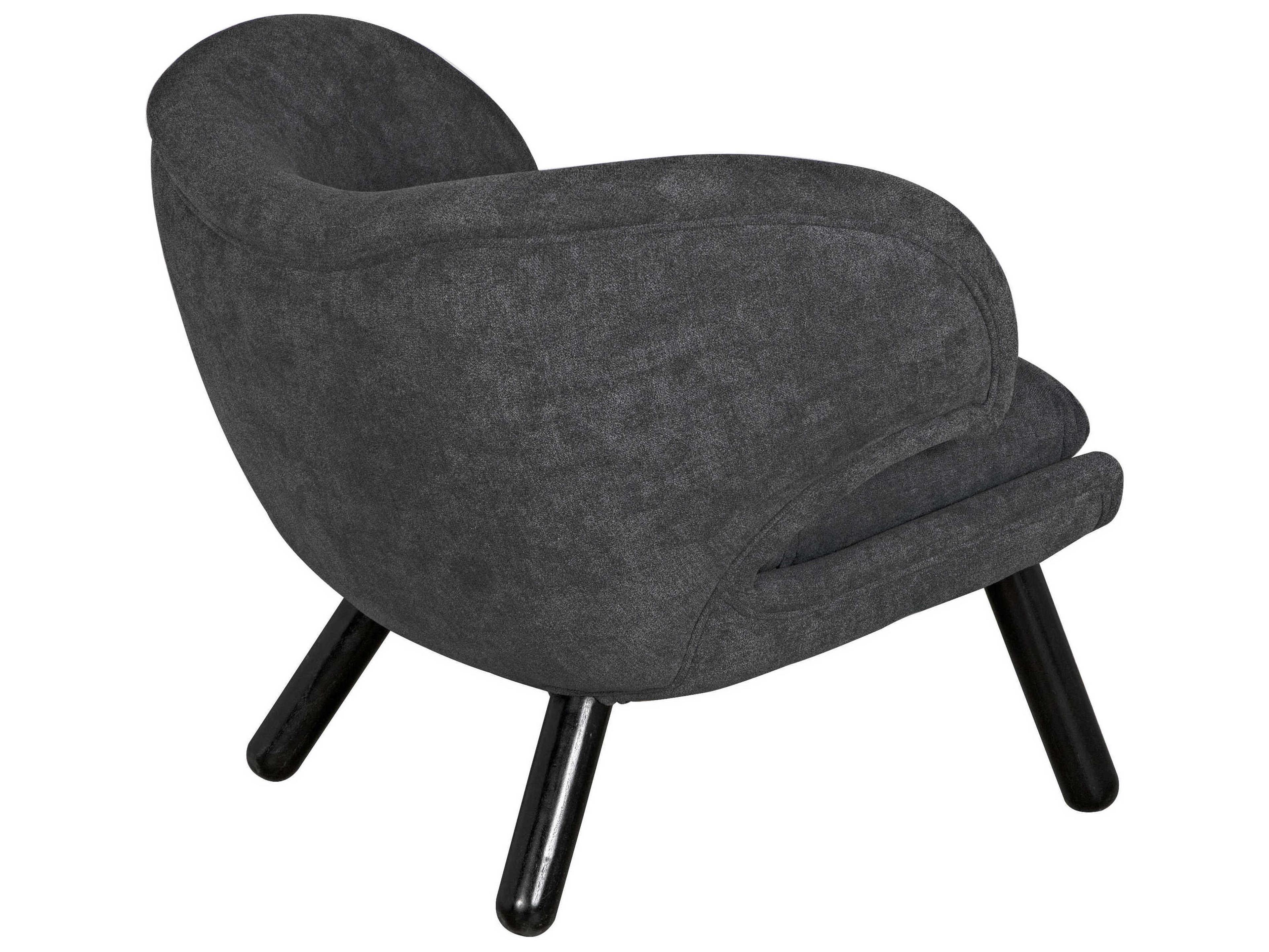 Noir Black Fabric Accent Chair