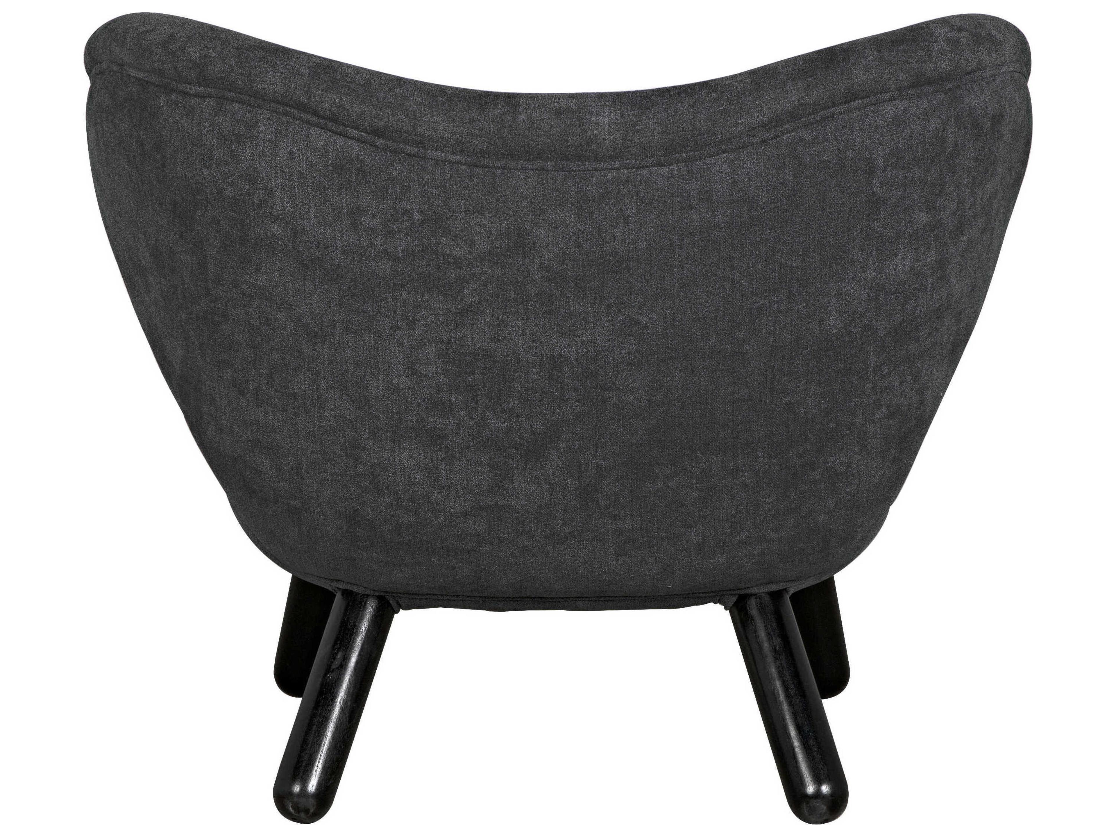 Noir Black Fabric Accent Chair