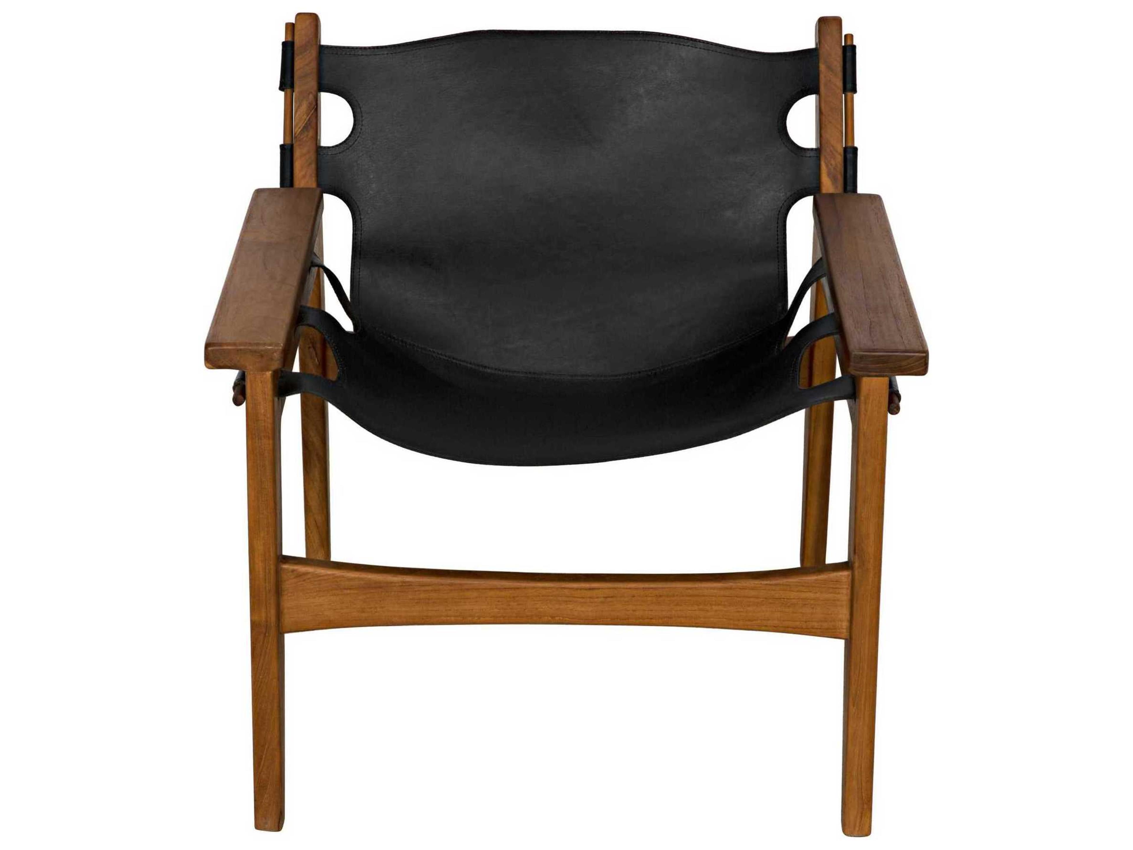 Noir Black Leather Accent Chair