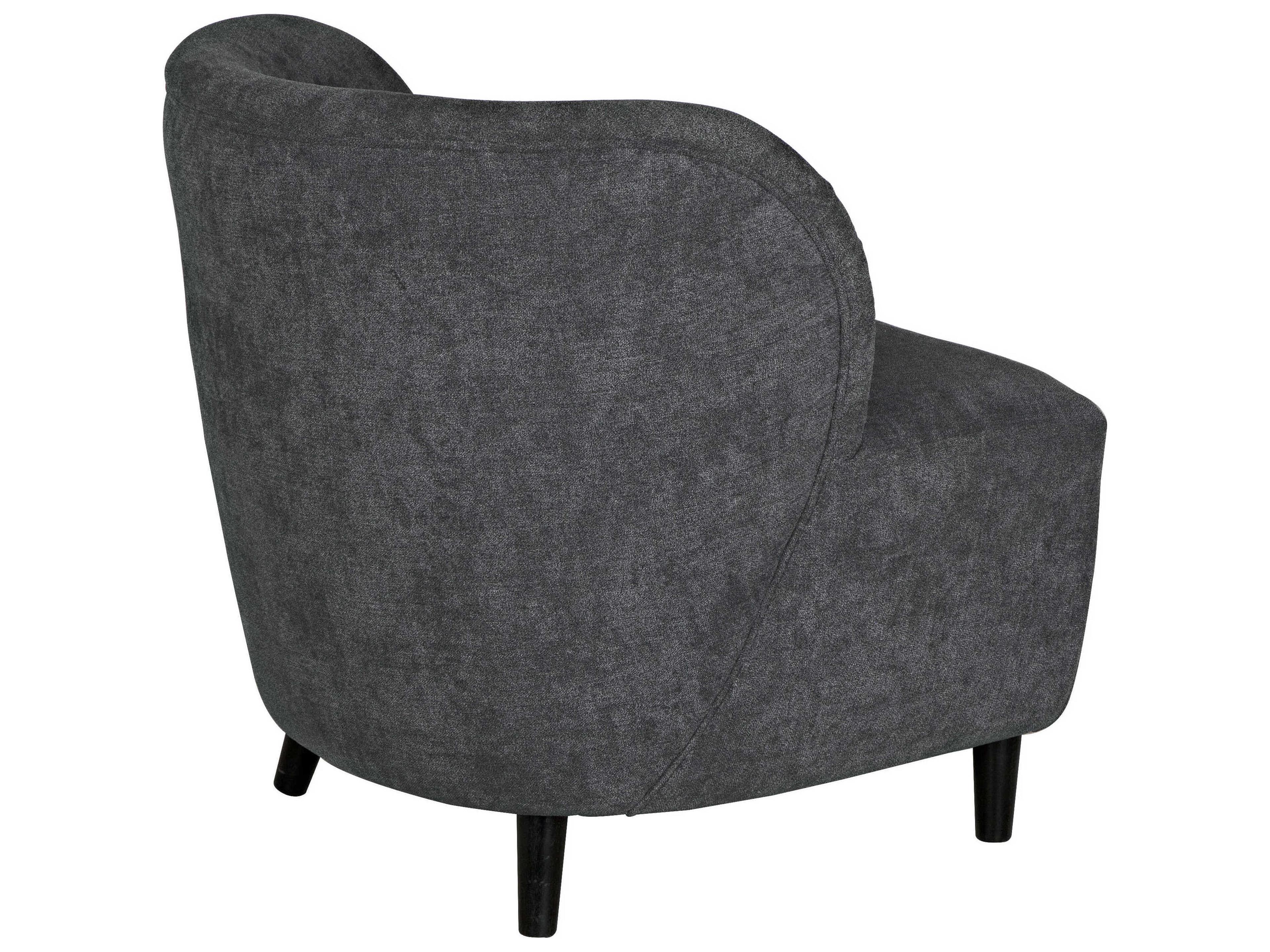 Noir Gray Fabric Accent Chair