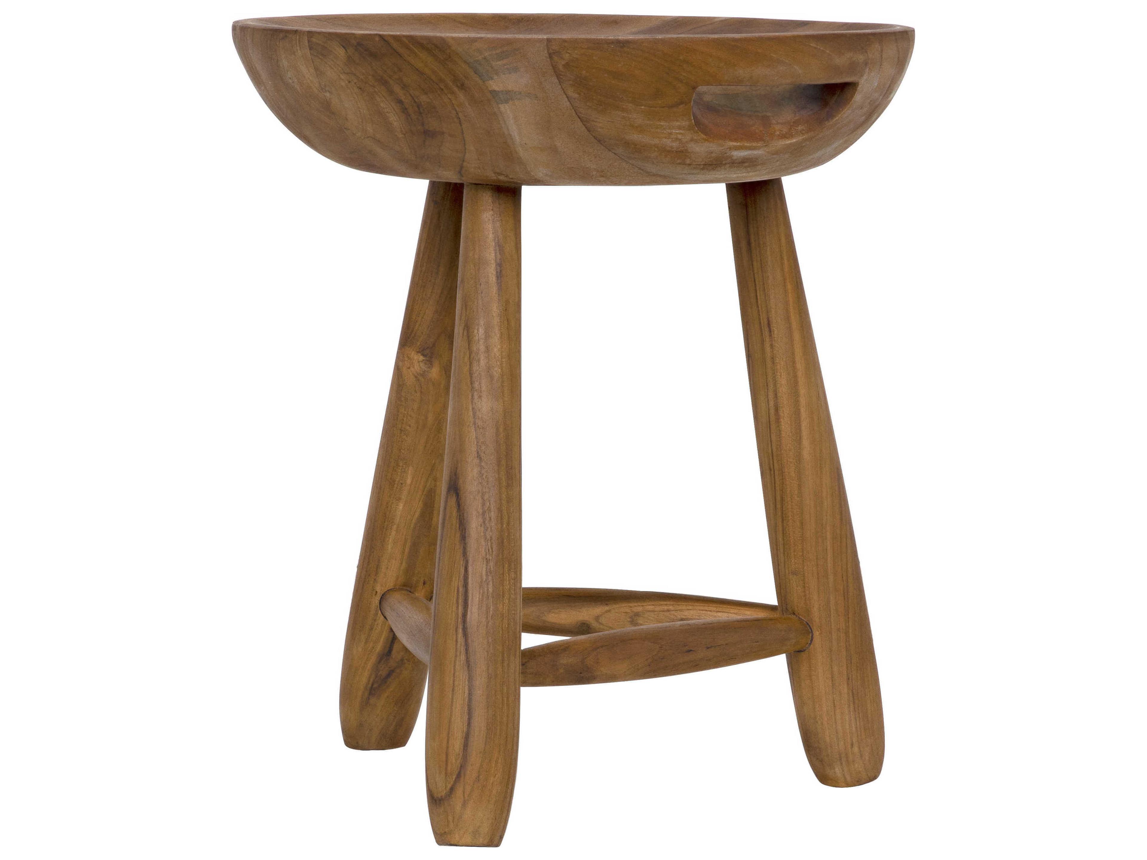 Noir Clear Coat Semi Gloss Brown Accent Stool