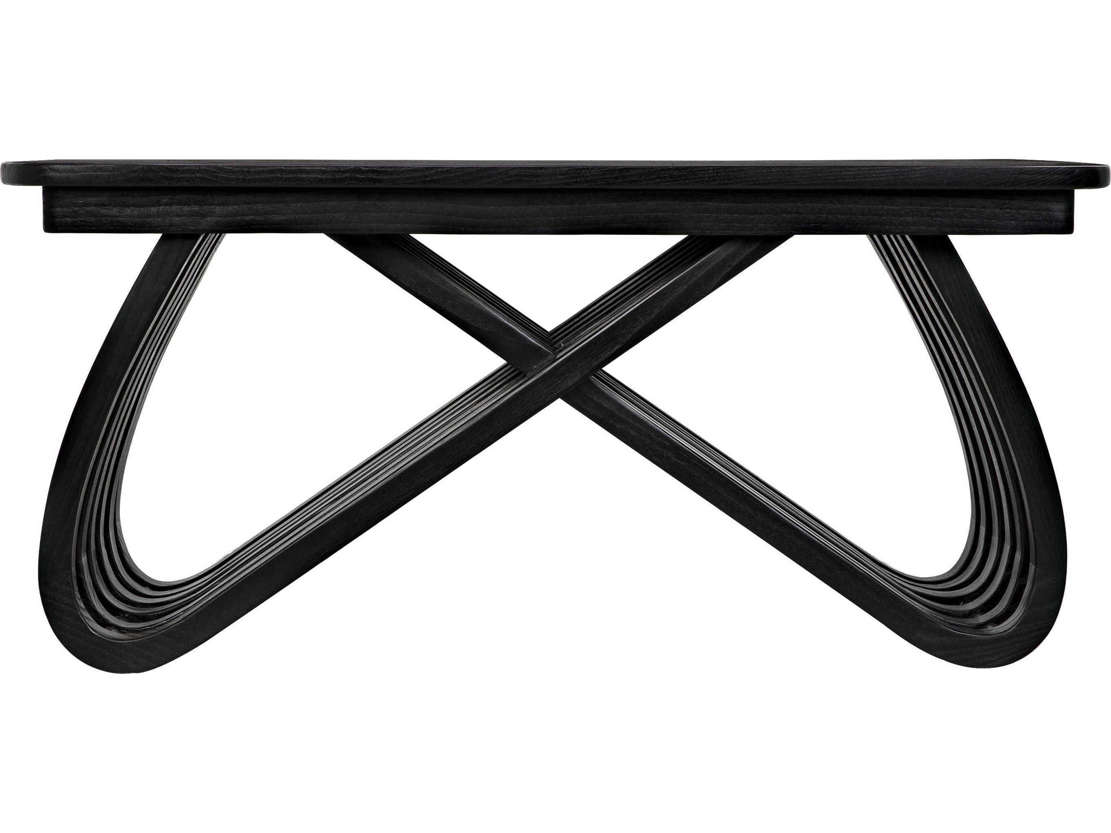 Noir Rectangular Wood Charcoal Black Coffee Table