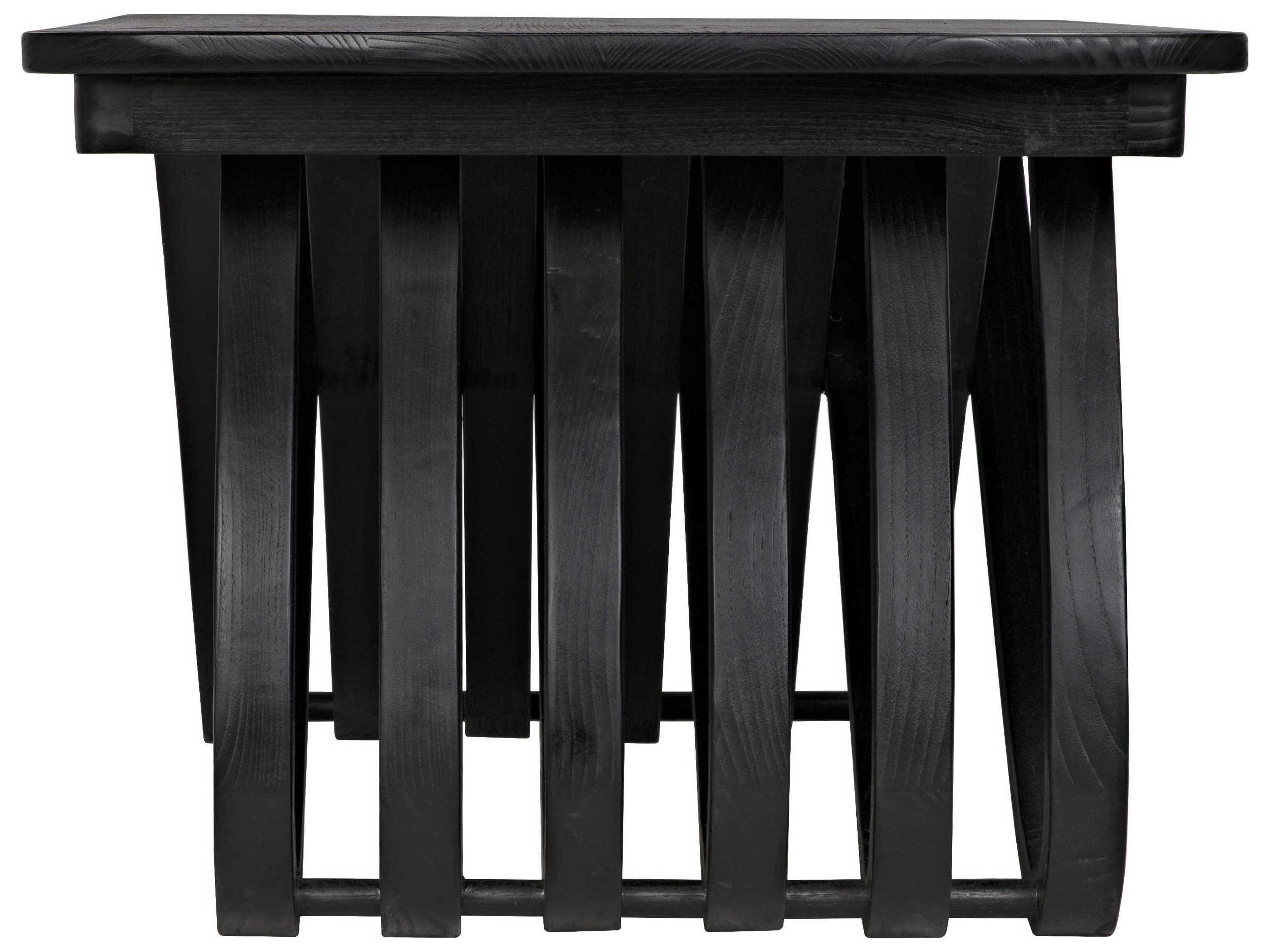 Noir Rectangular Wood Charcoal Black Coffee Table