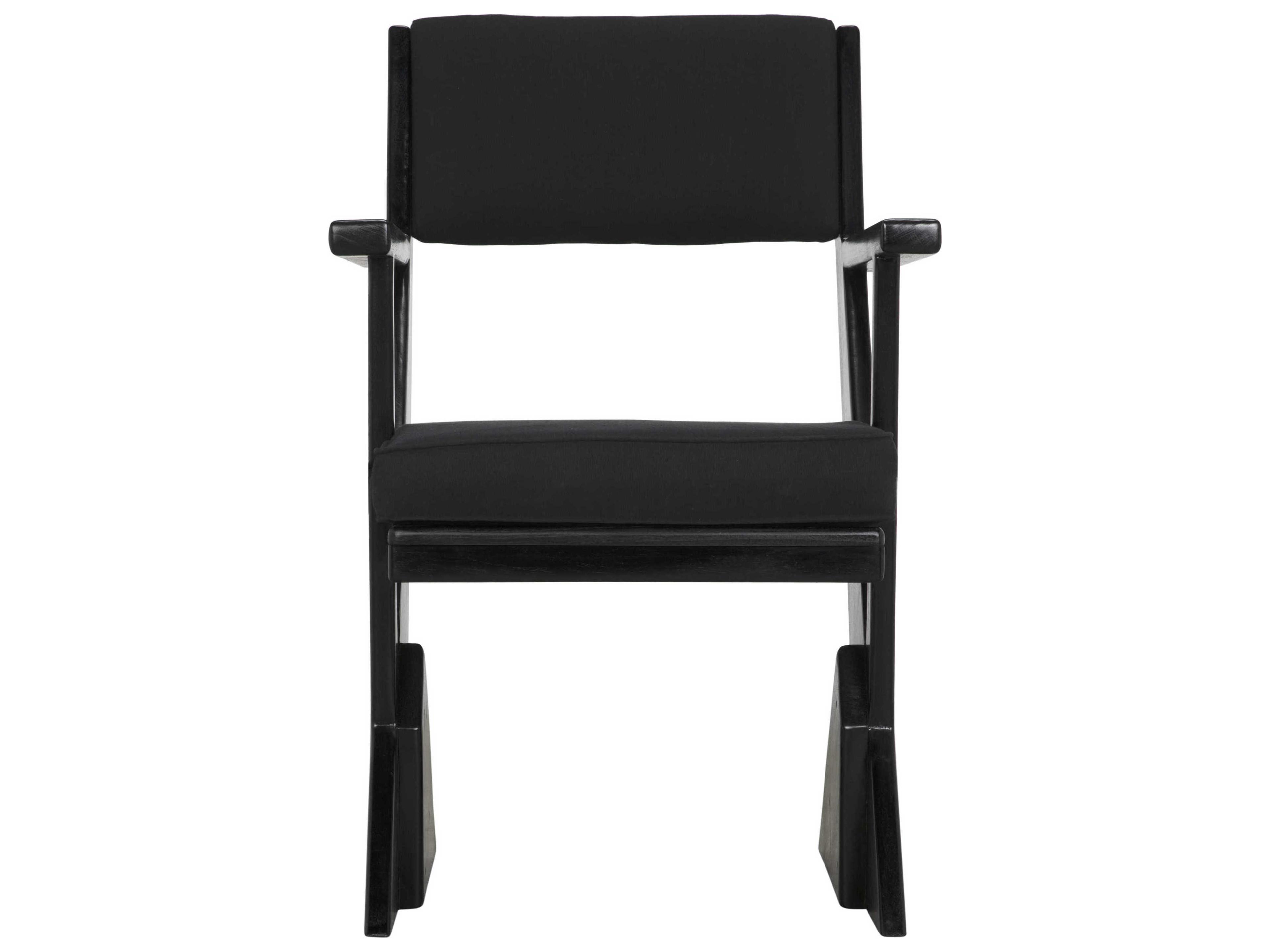 Noir Black Fabric Accent Chair