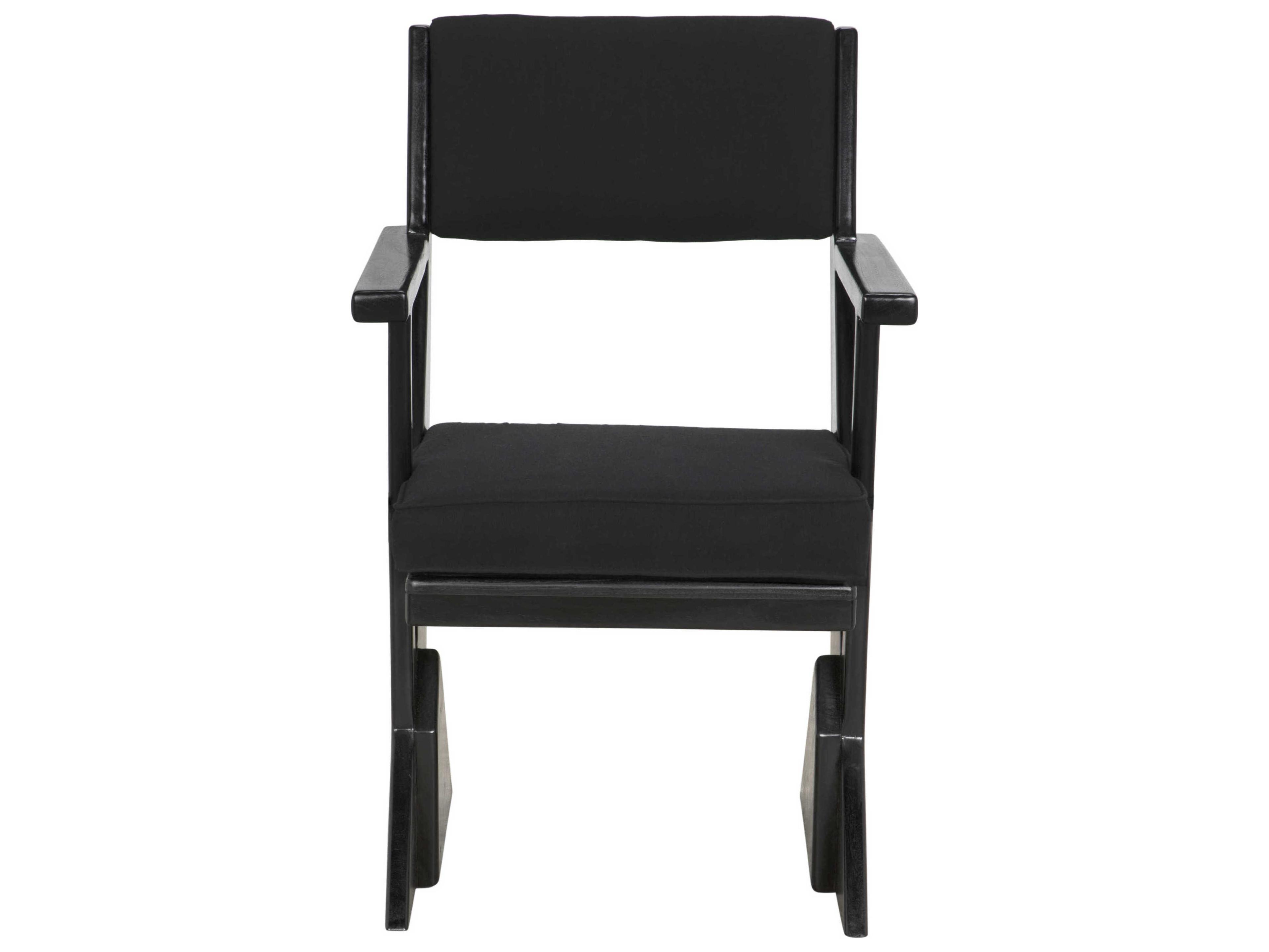 Noir Black Fabric Accent Chair