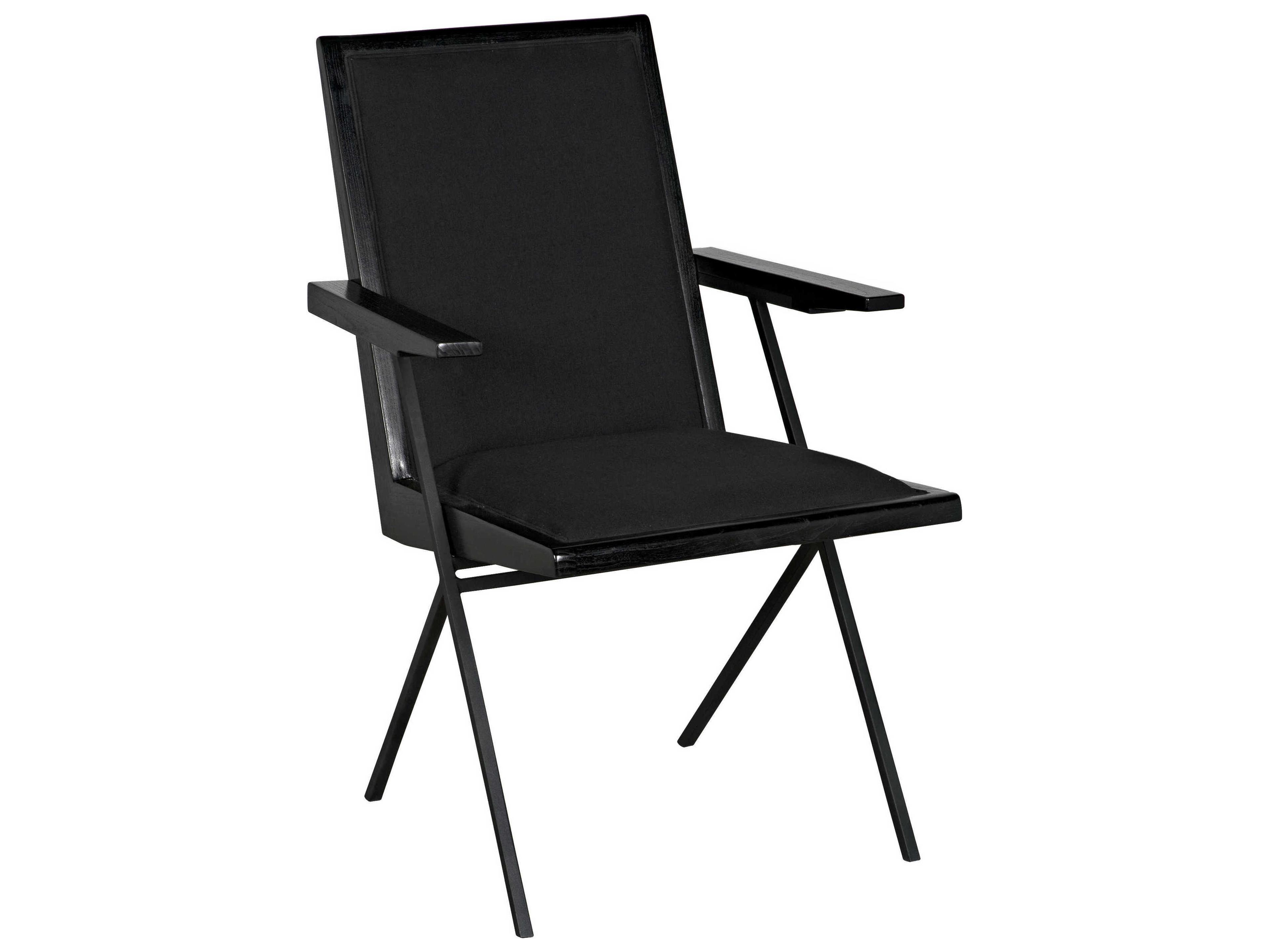Noir Black Fabric Accent Chair
