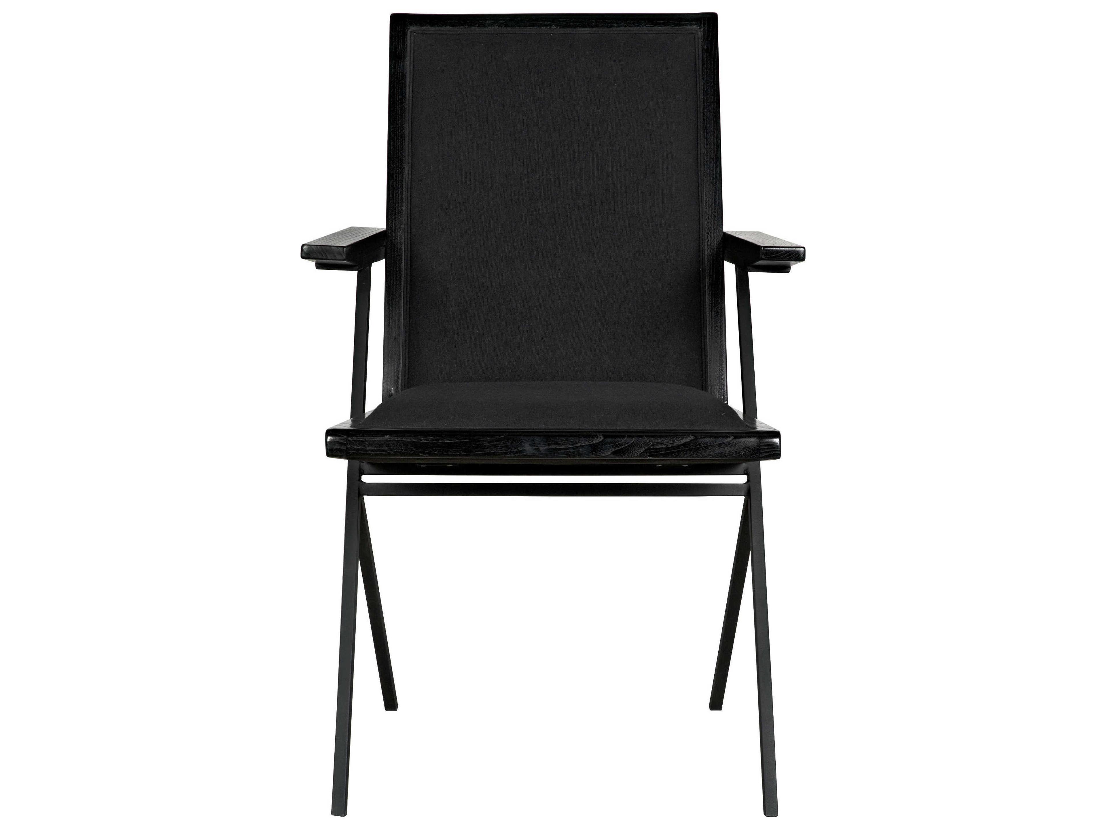 Noir Black Fabric Accent Chair