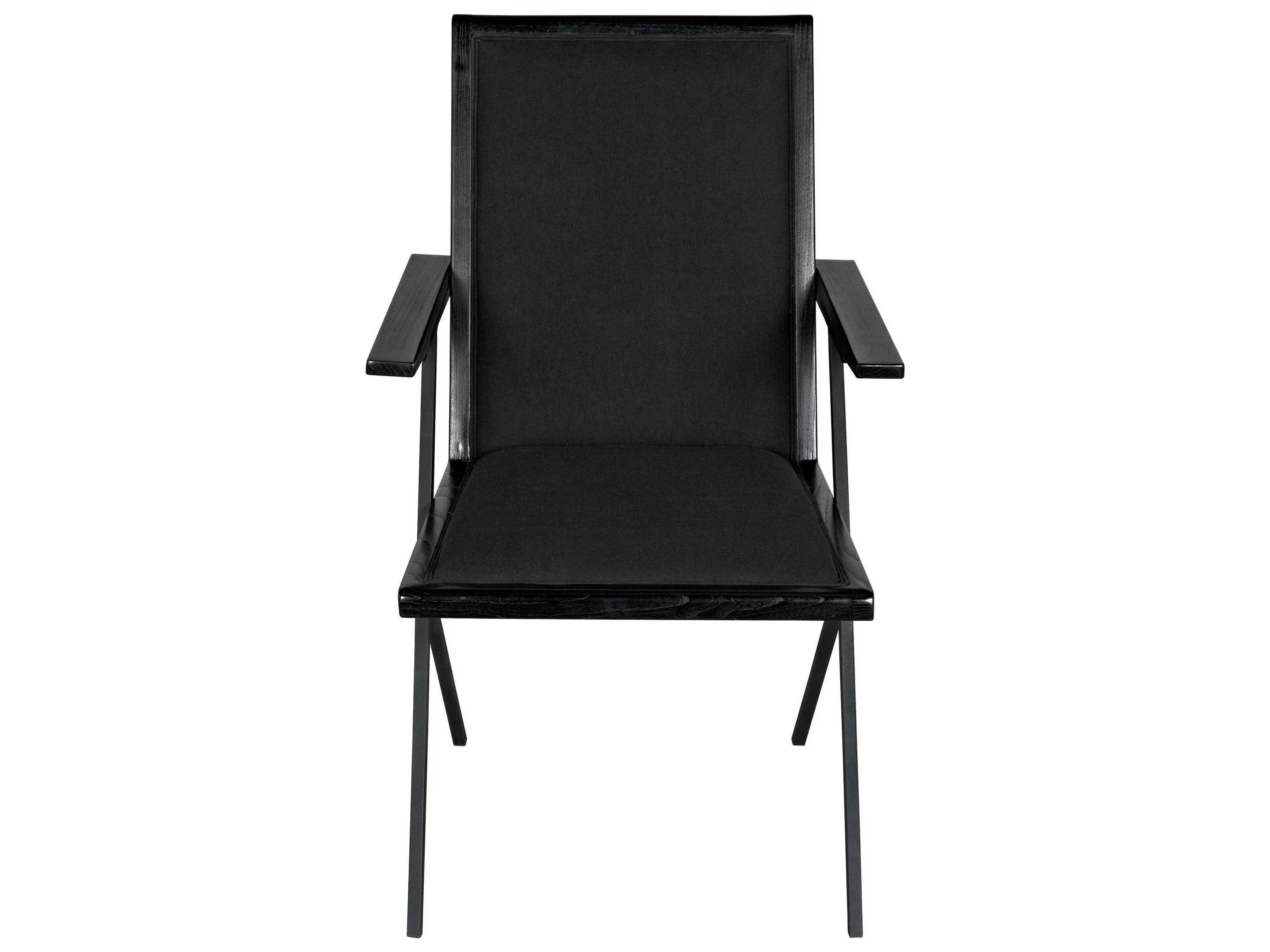 Noir Black Fabric Accent Chair