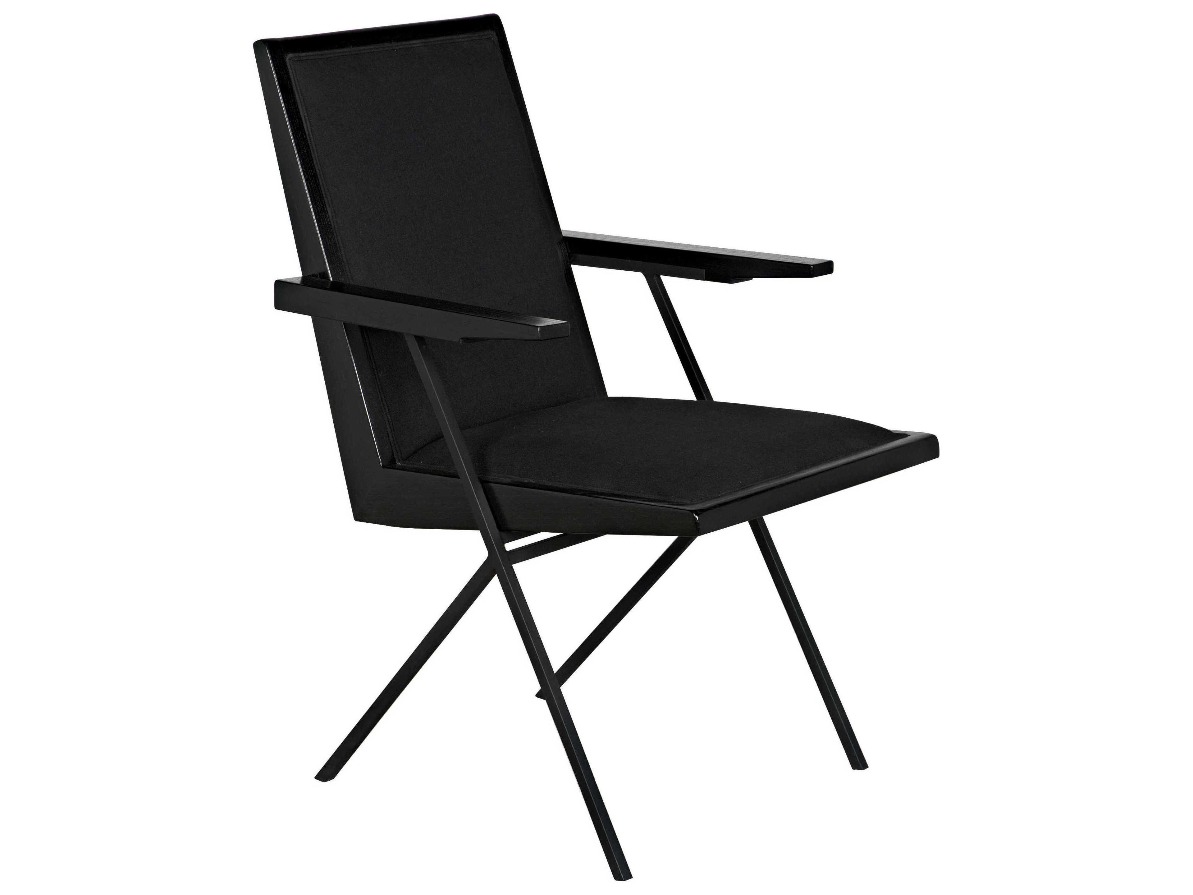 Noir Black Fabric Accent Chair