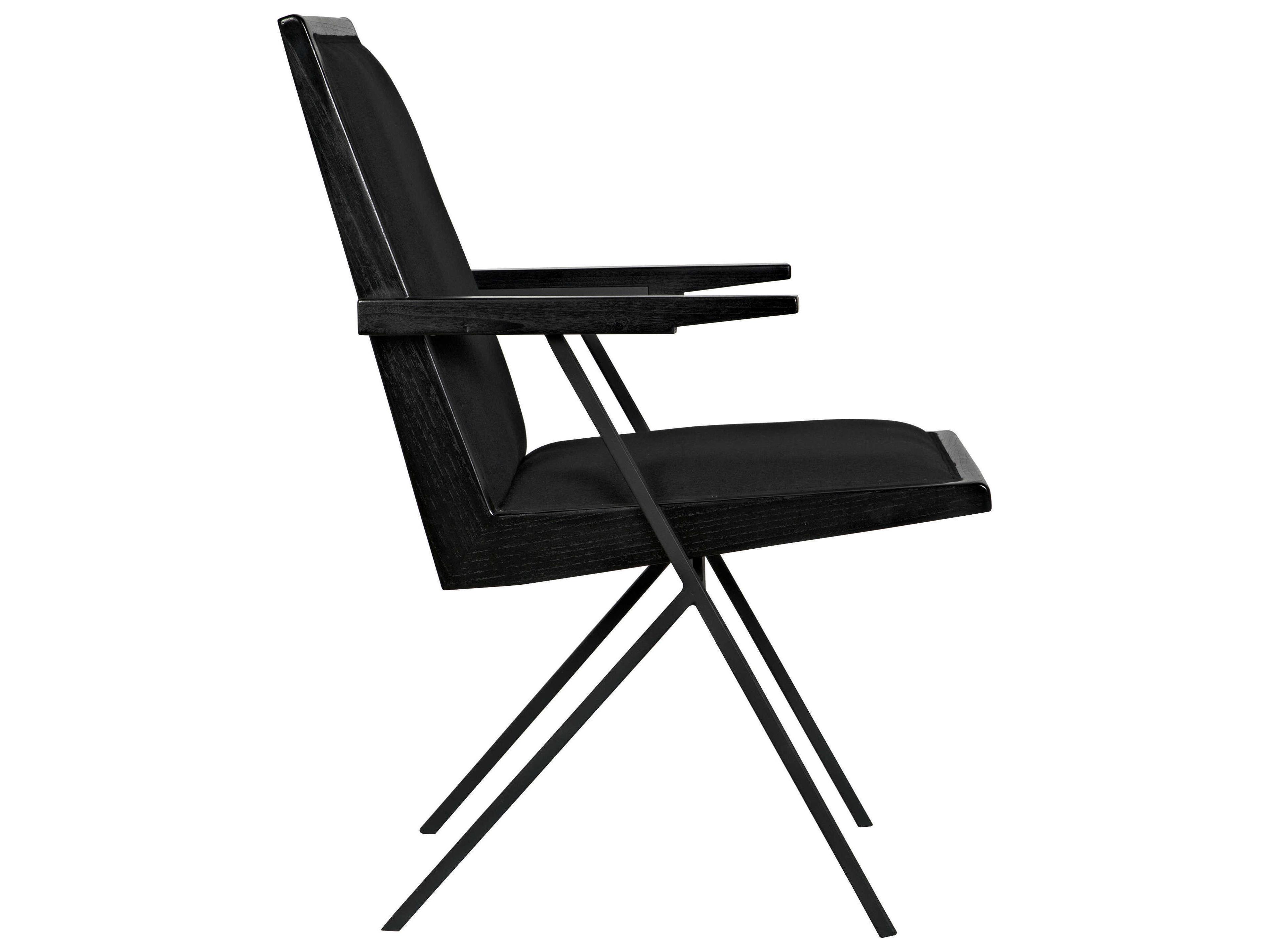 Noir Black Fabric Accent Chair