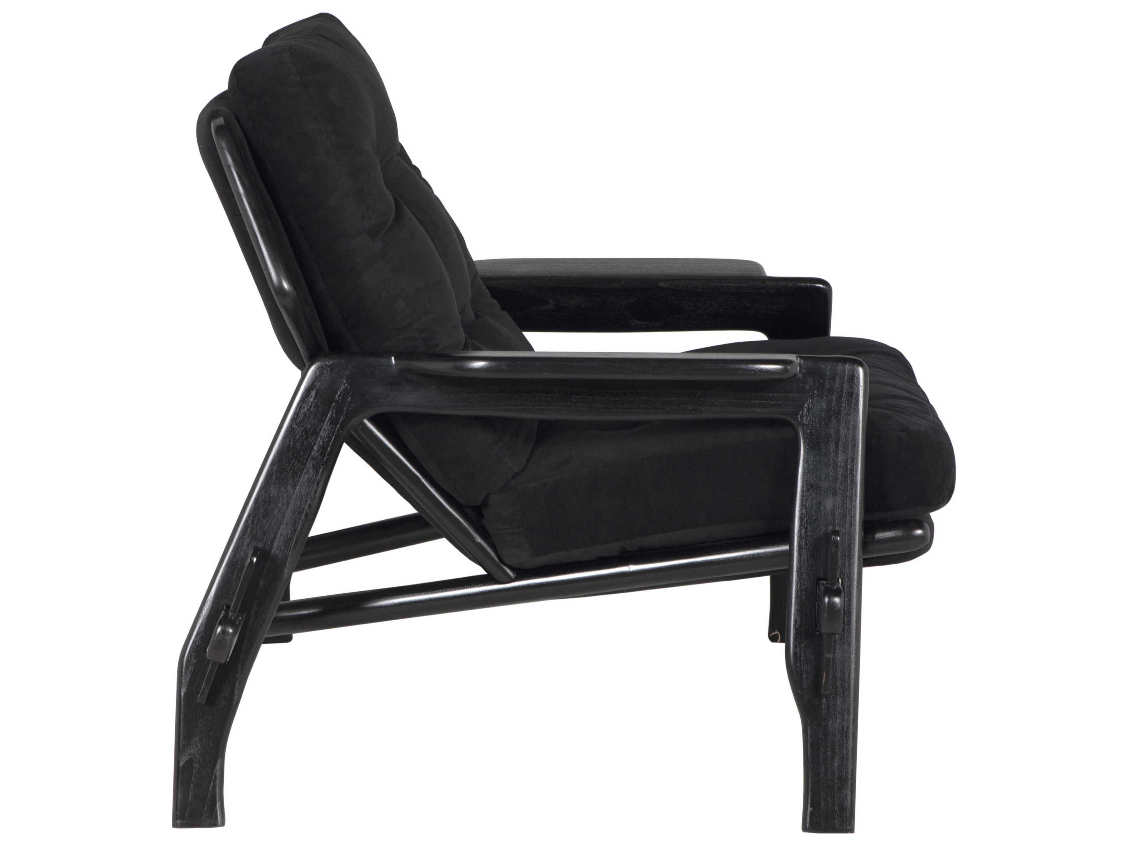 Noir Pax Black Fabric Accent Chair
