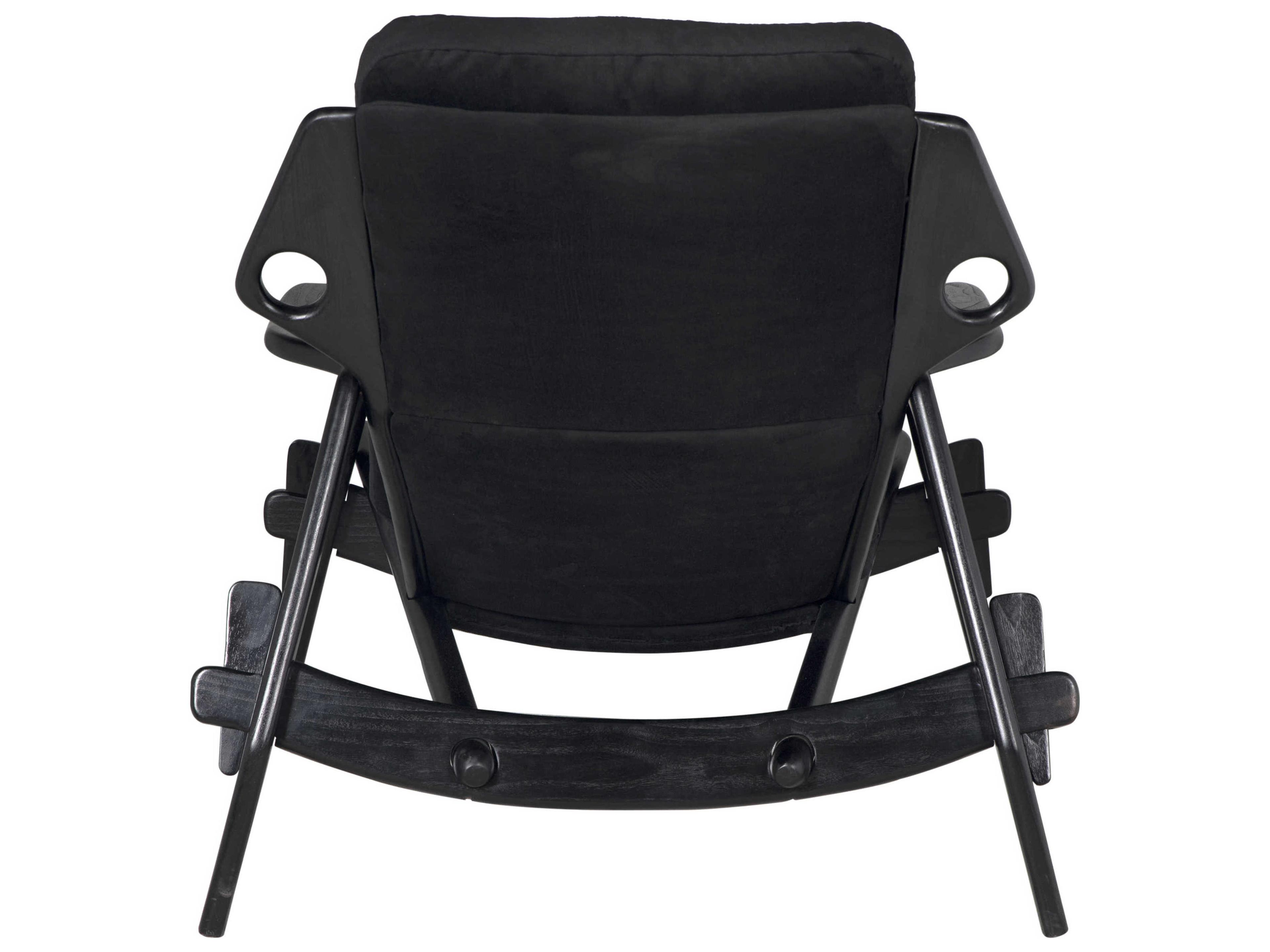 Noir Pax Black Fabric Accent Chair