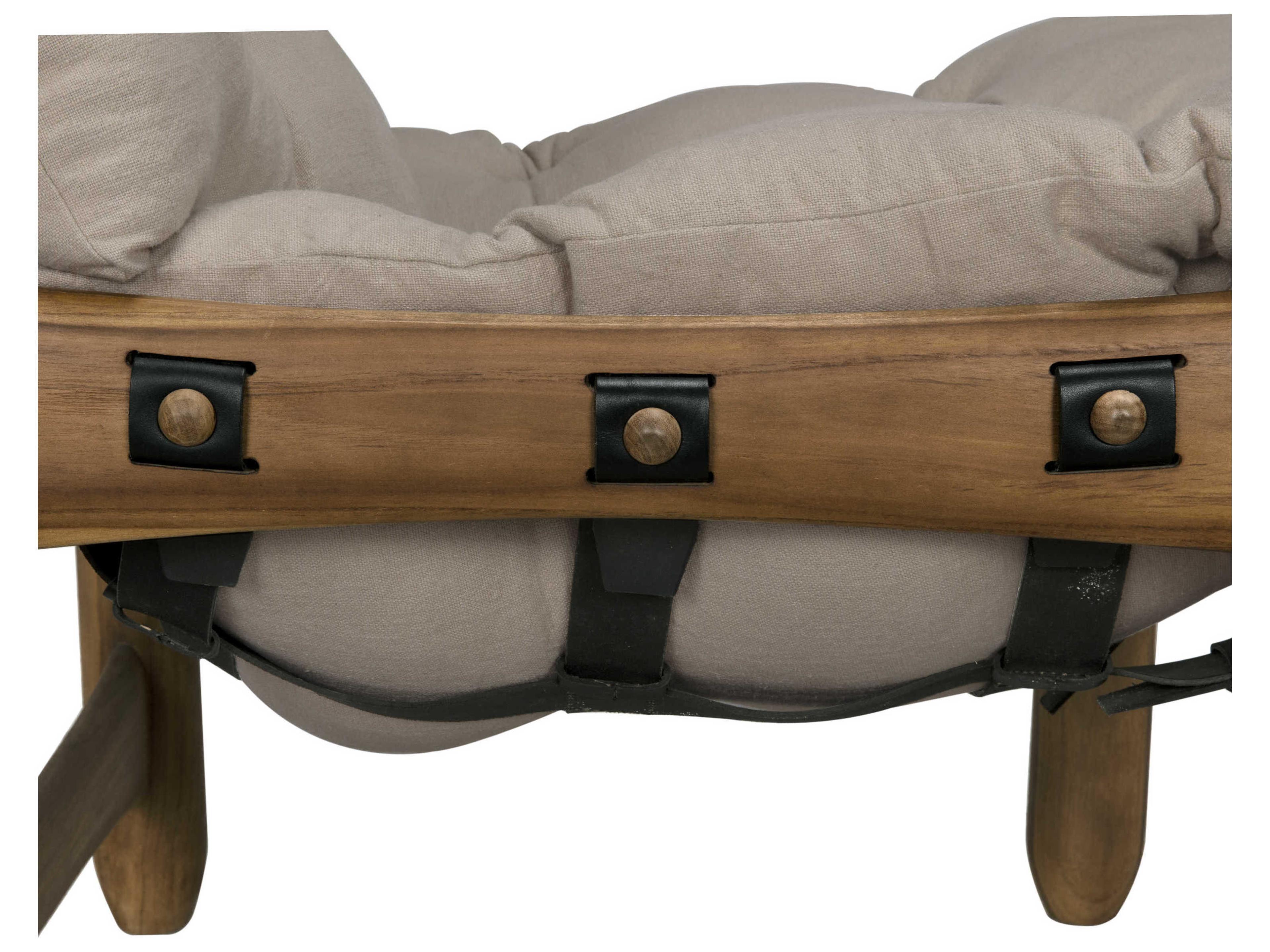 Noir Dante Brown Fabric Accent Chair