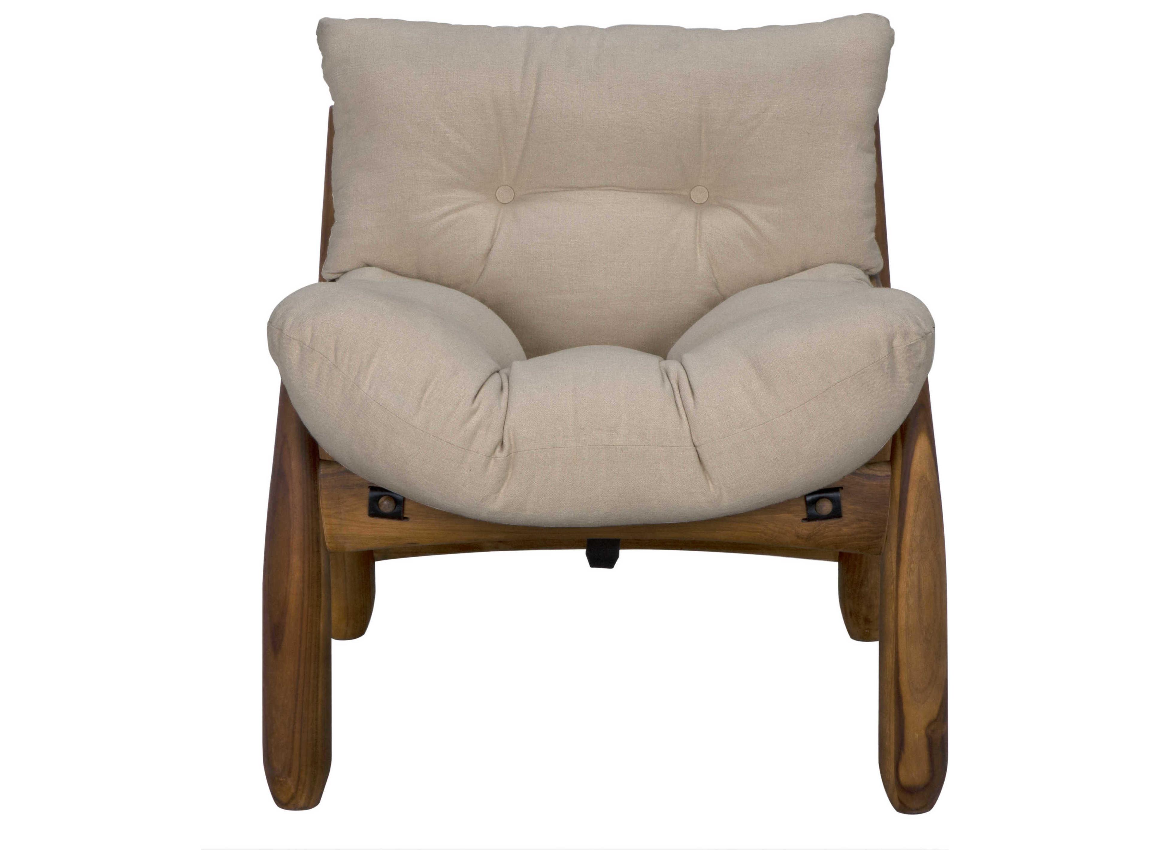 Noir Dante Brown Fabric Accent Chair