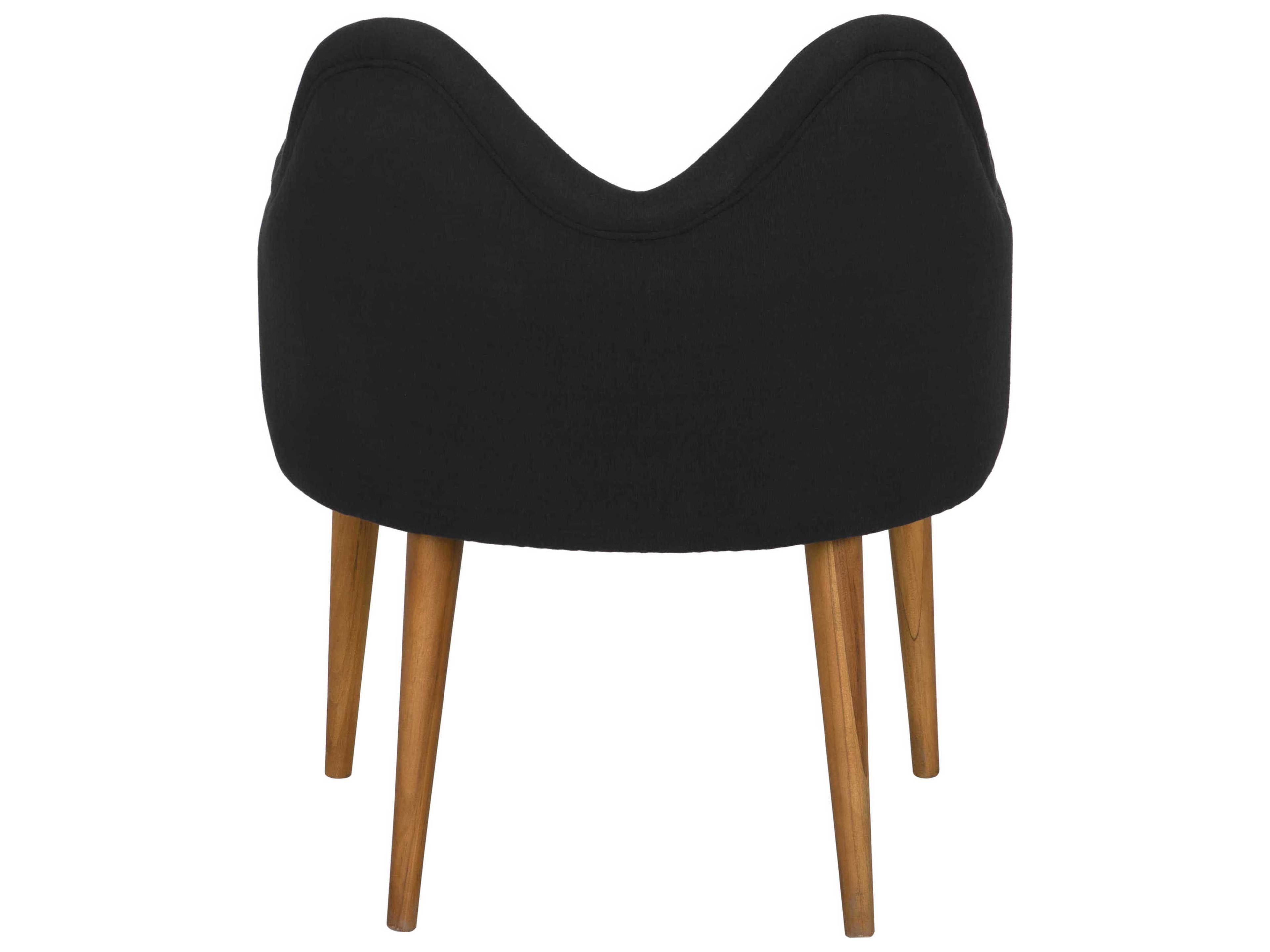 Noir Cornelia Black Fabric Accent Chair