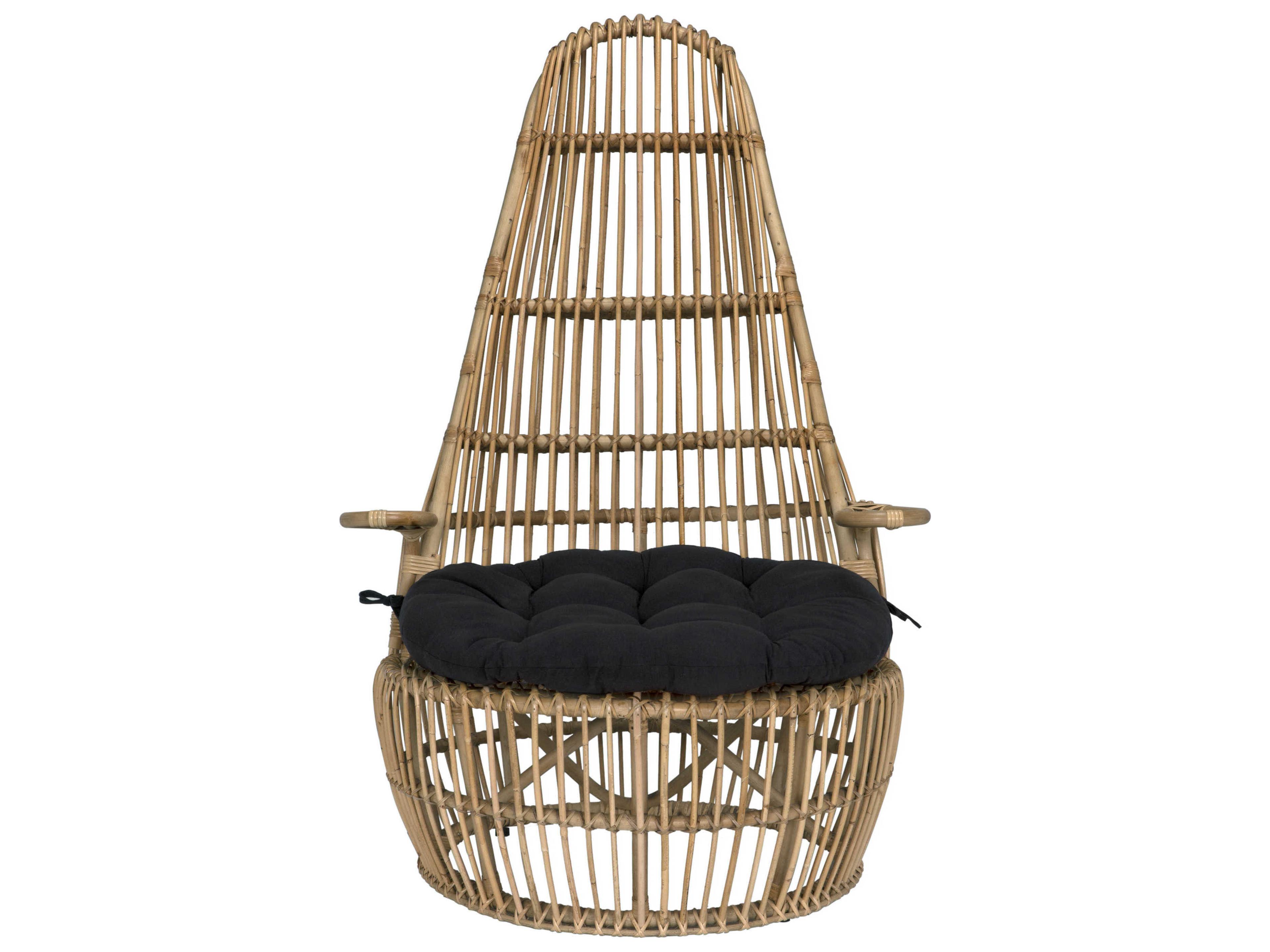 Noir Clementine Brown Fabric Accent Chair