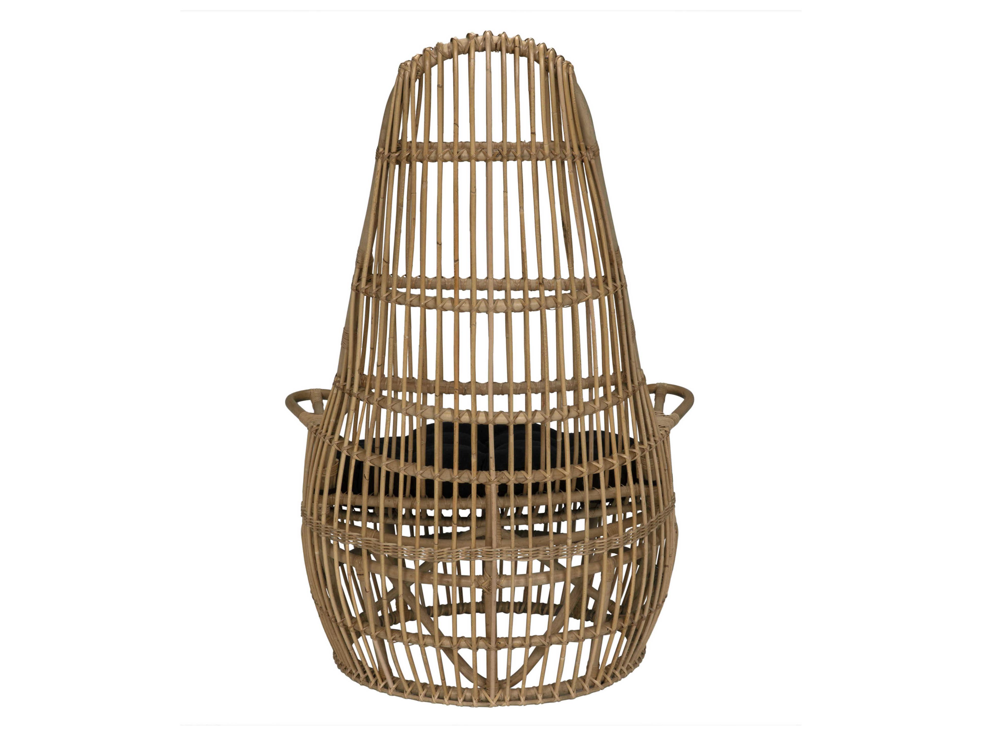 Noir Clementine Brown Fabric Accent Chair